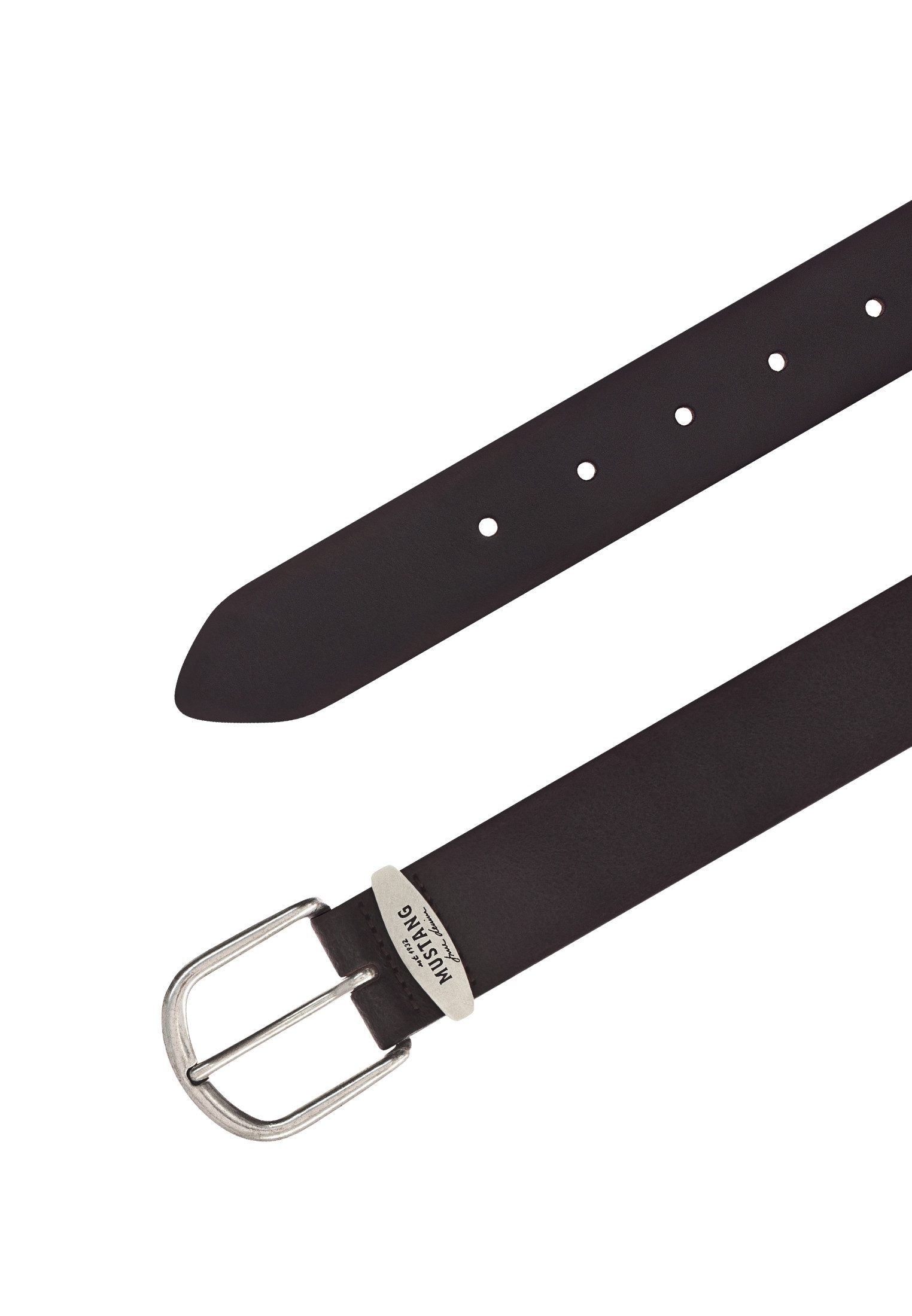 MUSTANG Ledergürtel Damen-Gürtel mit Logo-Schriftzug auf der Schlaufe günstig online kaufen