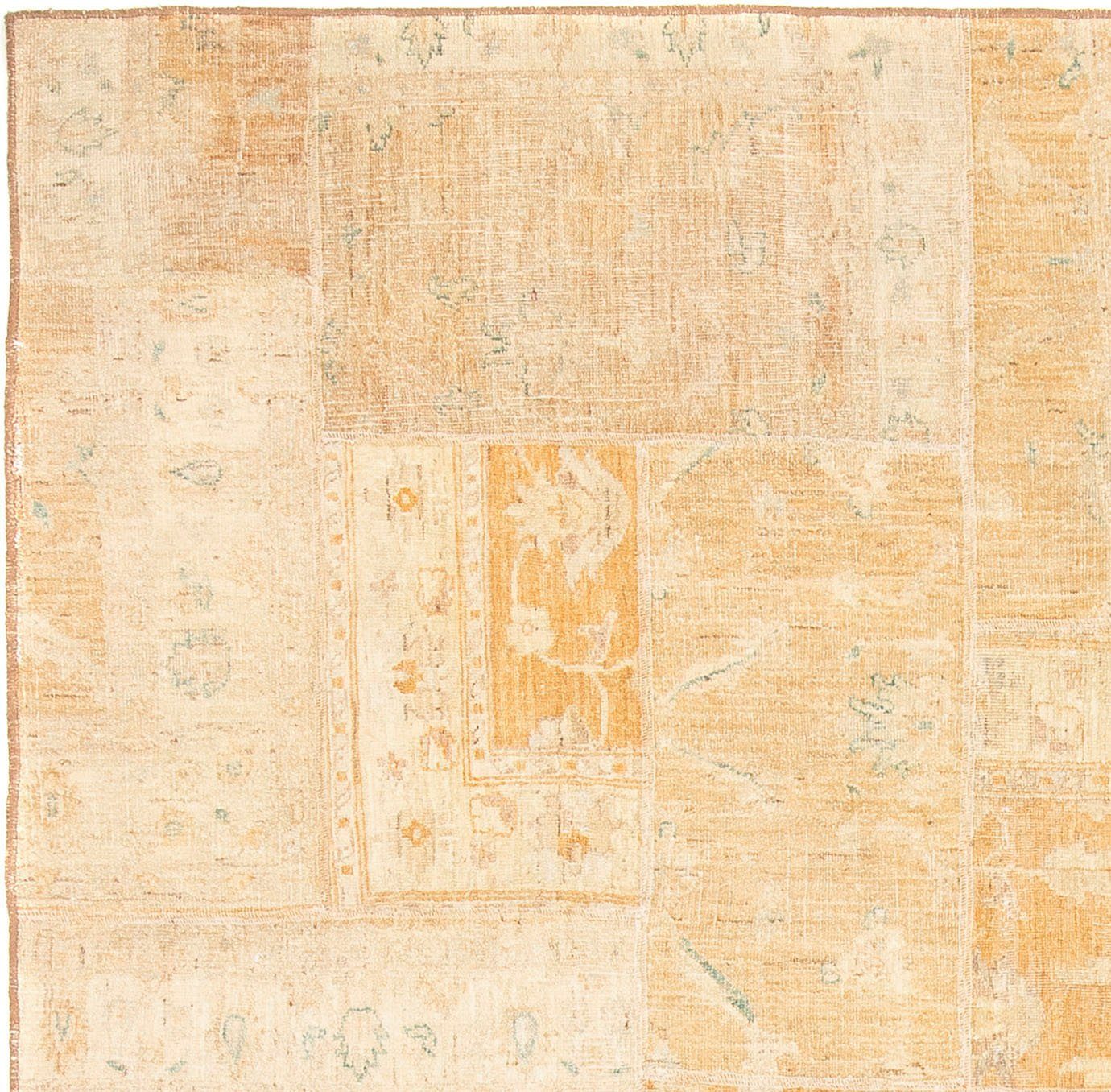 Teppich Patchwork - 281 x 208 mm, Einzelstück Handgeknüpft, mit 7 rechteckig, - morgenland, mehrfarbig, Zertifikat cm Wohnzimmer, Höhe
