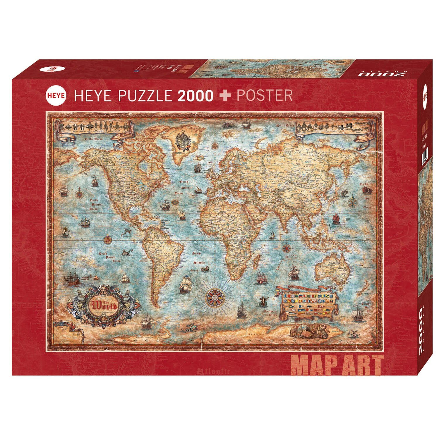 HEYE Puzzle The World, 2000 Puzzleteile