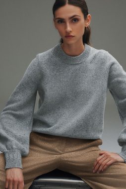 Next Rundhalspullover Premium-Pullover aus Noppengarn 100 % Wolle (1-tlg)