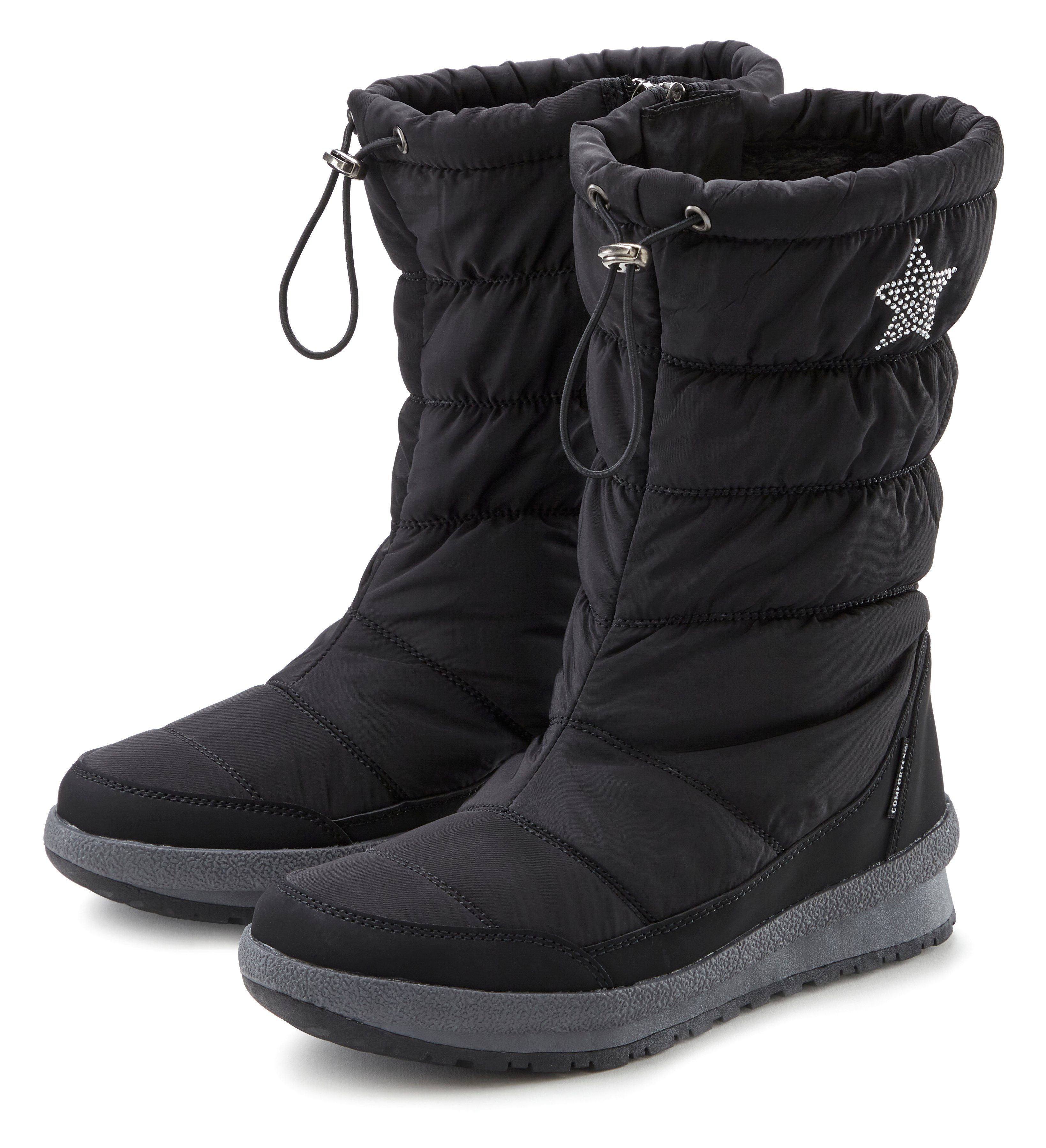 LASCANA Winterstiefel mit Warmfutter & wasserabweisend, Winterboot, Stiefelette, Profilsohle