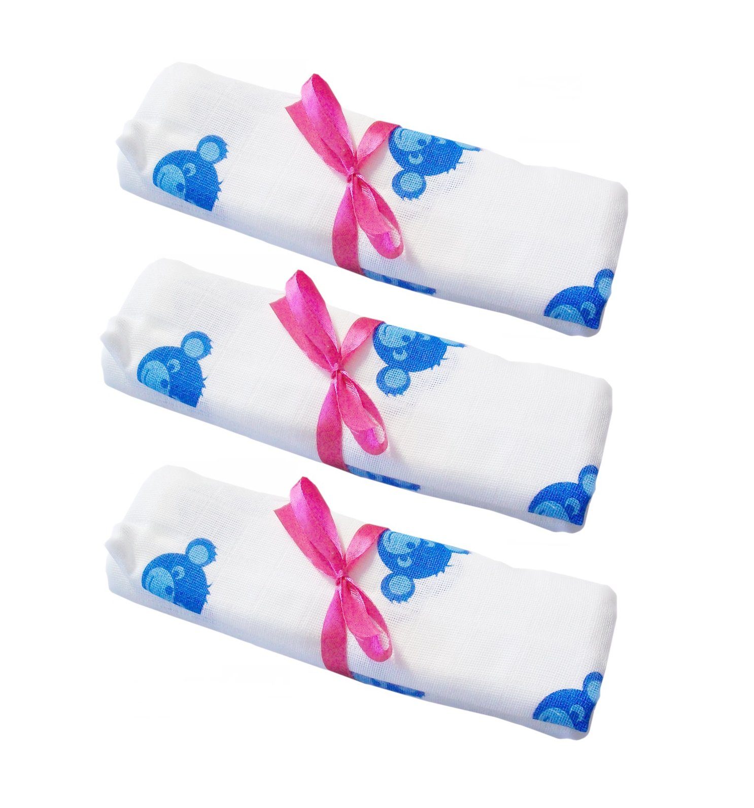 Odenwälder Stoffwindeln Mullwindeln Blaubär 3er Pack