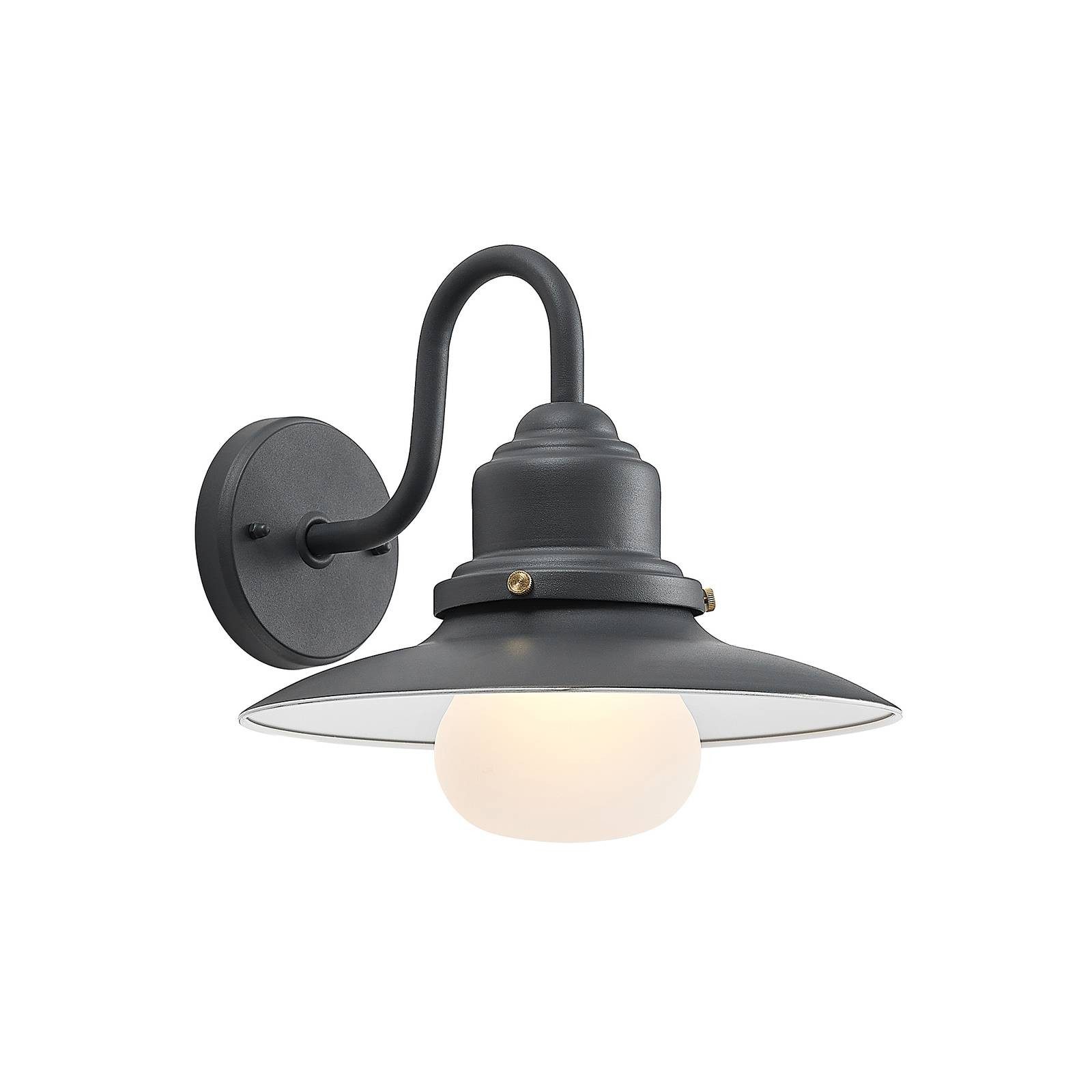 Lindby Außen-Wandleuchte Roisin, Metall, Alu IP44, 1 x 60 W