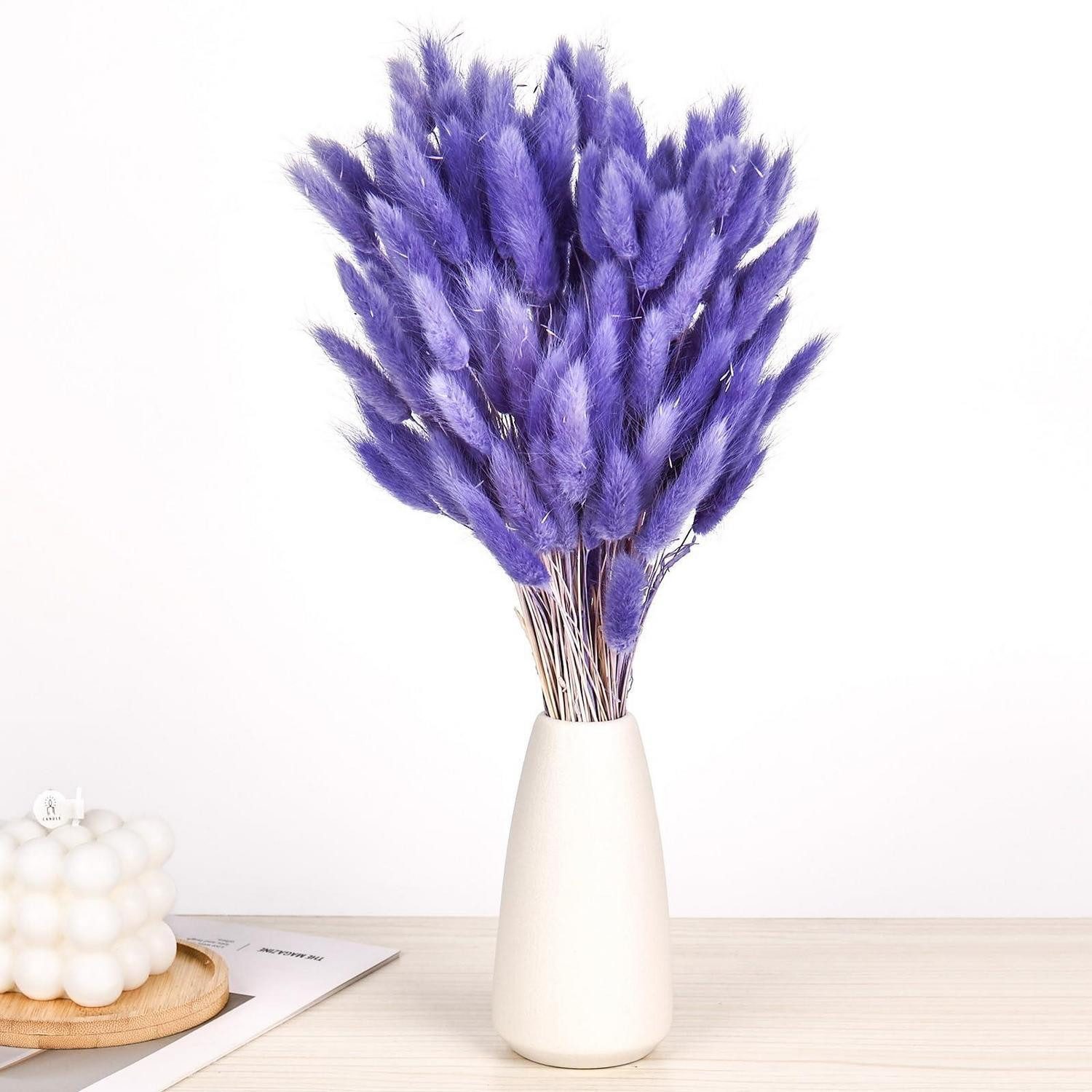 Trockenblume Pampasgras Deko 120 Stk 30cm Lila, LuxusKollektion, Höhe 15 cm