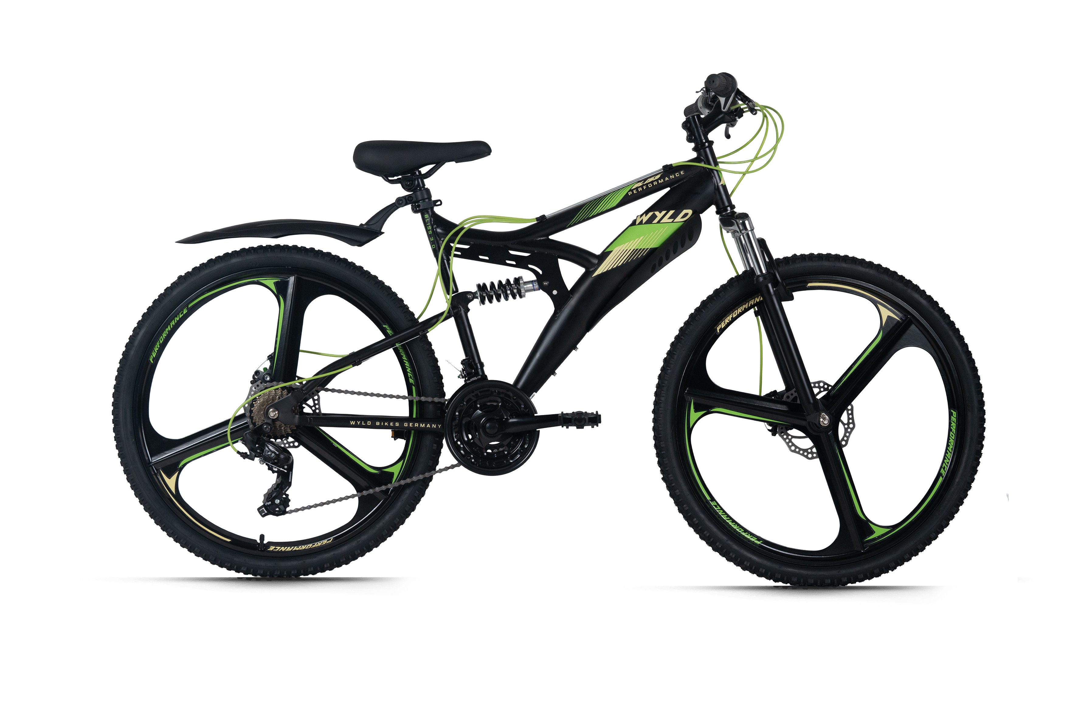 WYLD Mountainbike, 21 Gang Shimano Tourney Schaltwerk, Kettenschaltung