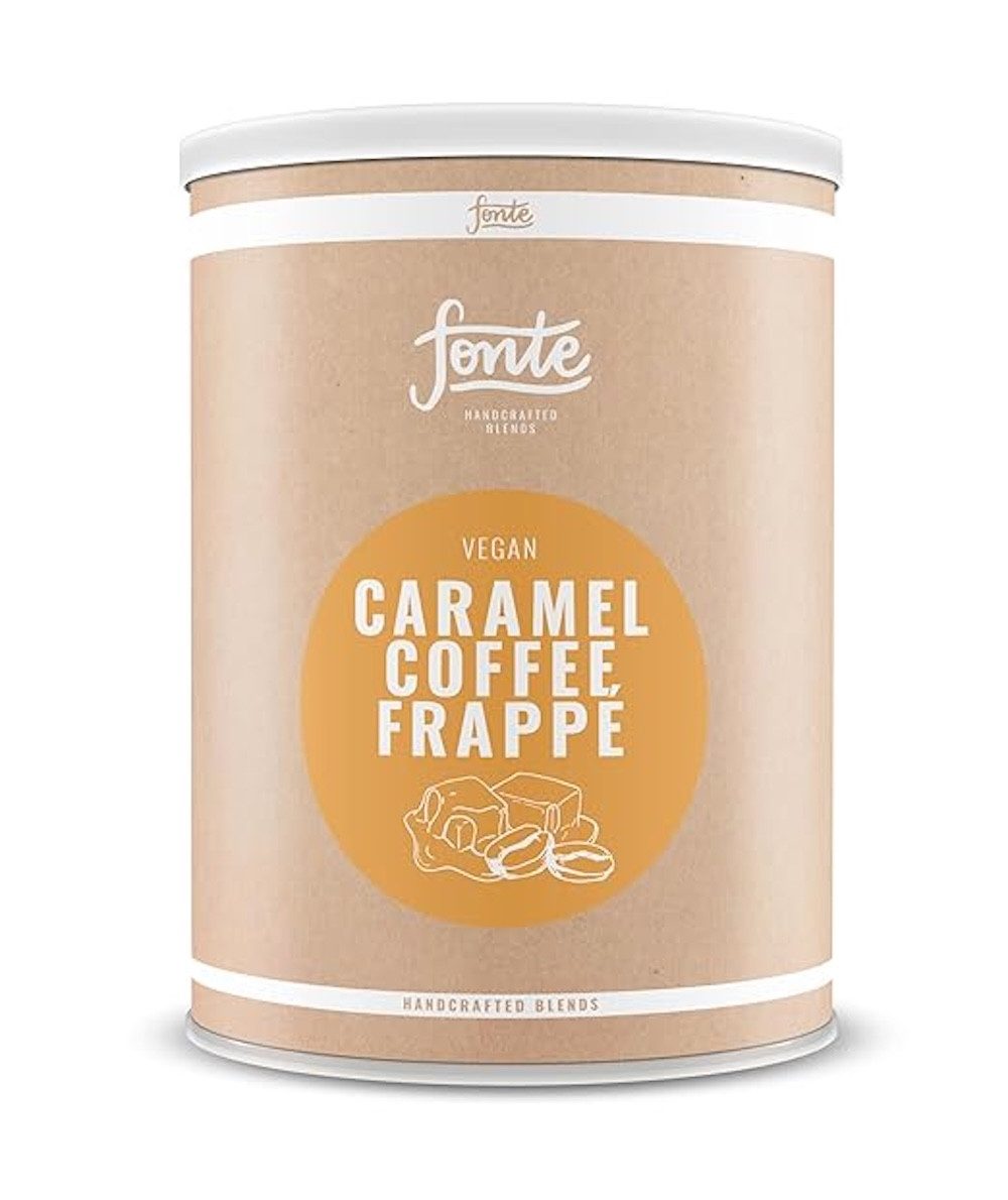 LK Trend & Style Kaffee Fonte Caramel Coffee Frappé, Veganer Kaffee-Mix, (Karamell-Geschmack Milchmixgetränk), großartiges Sommergetränk, schnell zubereitet, traumhafter Genuss