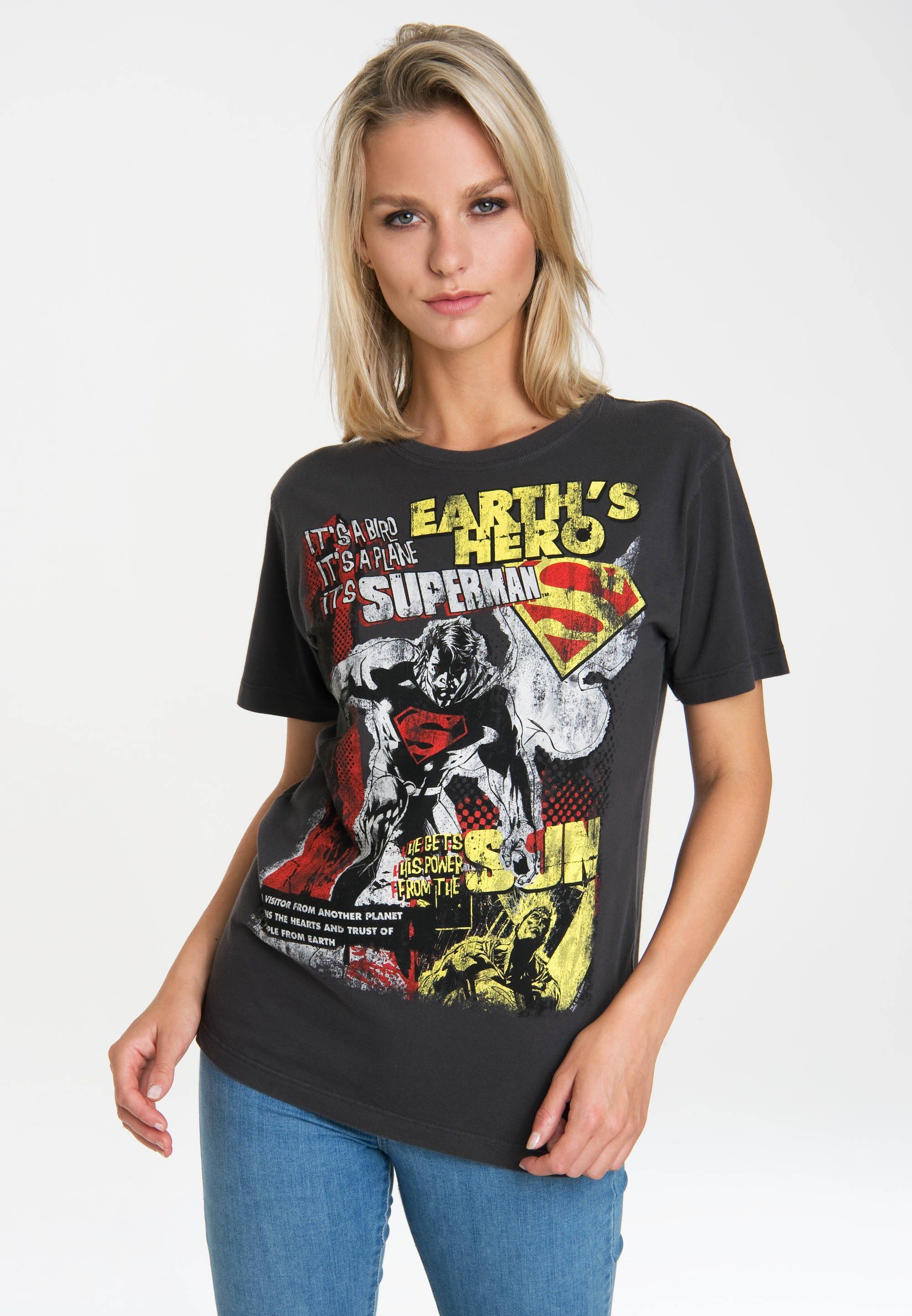 LOGOSHIRT T-Shirt Superman mit lizenziertem Originaldesign | T-Shirts