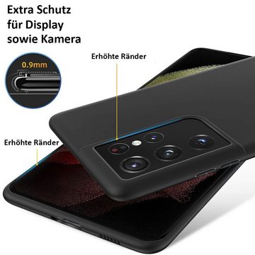 FITSU Handyhülle Slim Case für Samsung Galaxy S23 Ultra Hülle Schwarz, Ultradünne Handyschale Slim Case Cover Schutzhülle mit Kameraschutz