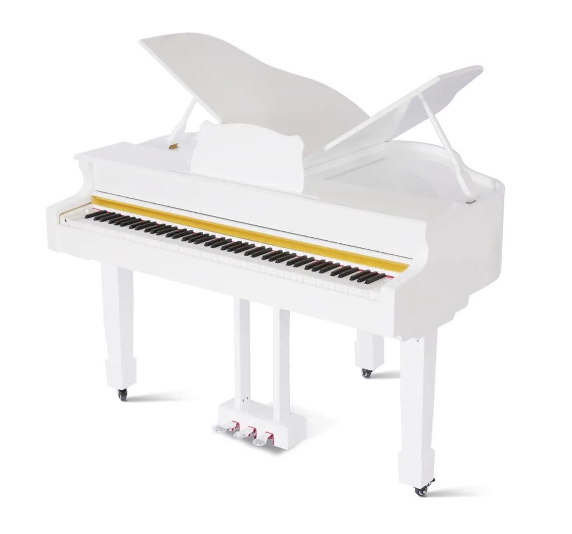 JVmoebel Flügel Klavier Weiß Klavier Digitalpiano Flügelklavier Hochglanz Piano Klaviere (Maße Flügel), Made in Europe
