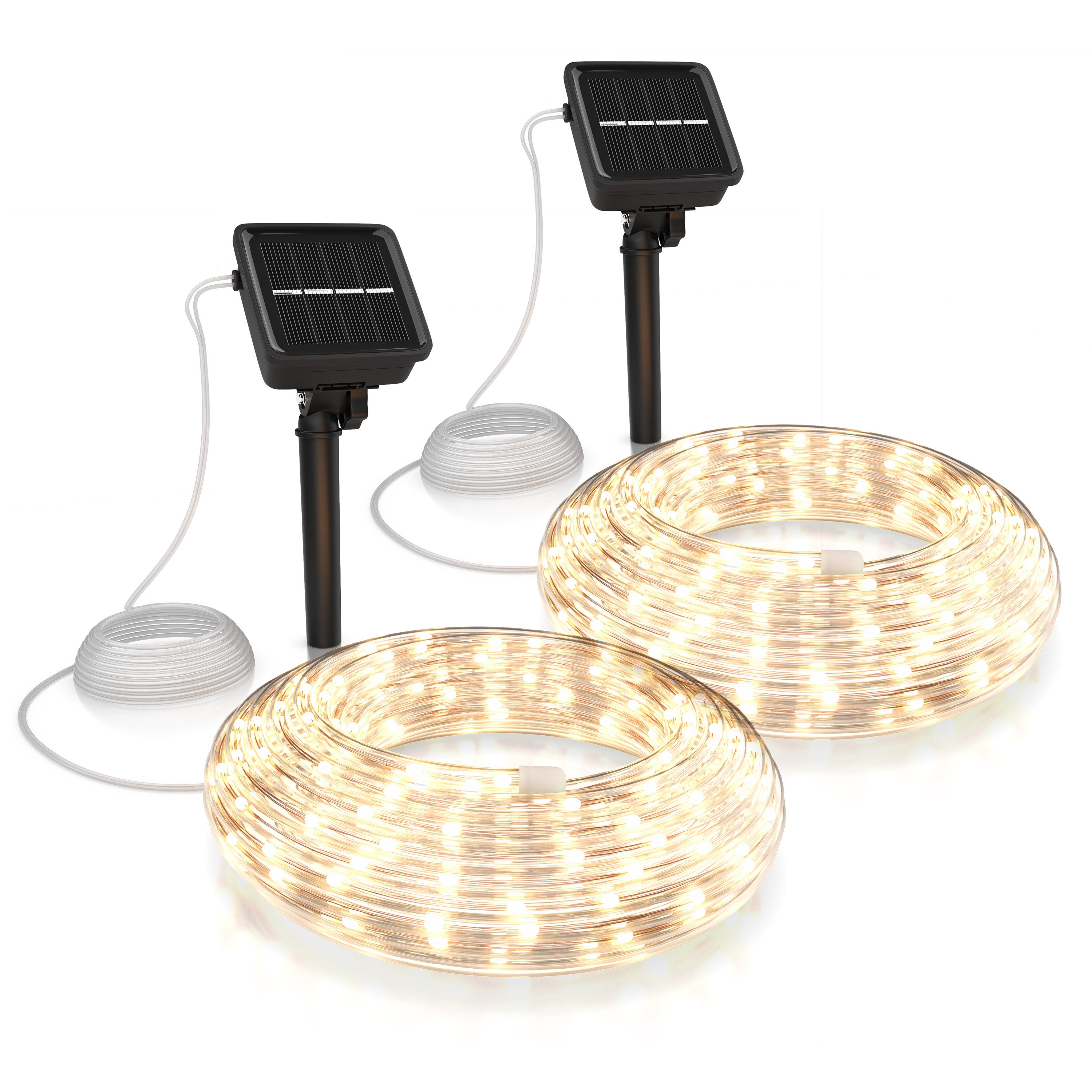 BEARWARE LED-Lichterkette Solar 10m warmweiß, Innen & Außen, Solarpanel mit günstig online kaufen