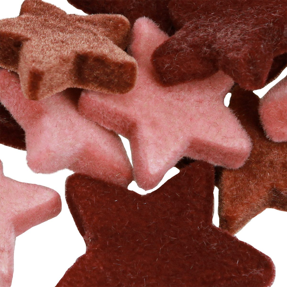 Florists Products Weihnachtsmann Deko Sterne Beflockt Streudeko Weihnachten Burgund Braun 40 St