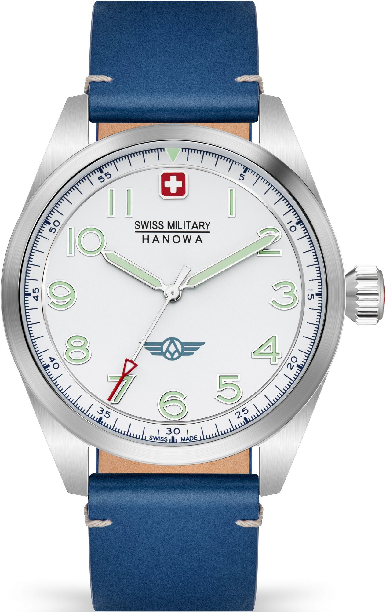 Swiss Military Hanowa Schweizer Uhr weiß SMWGA2100403 FALCON, blau