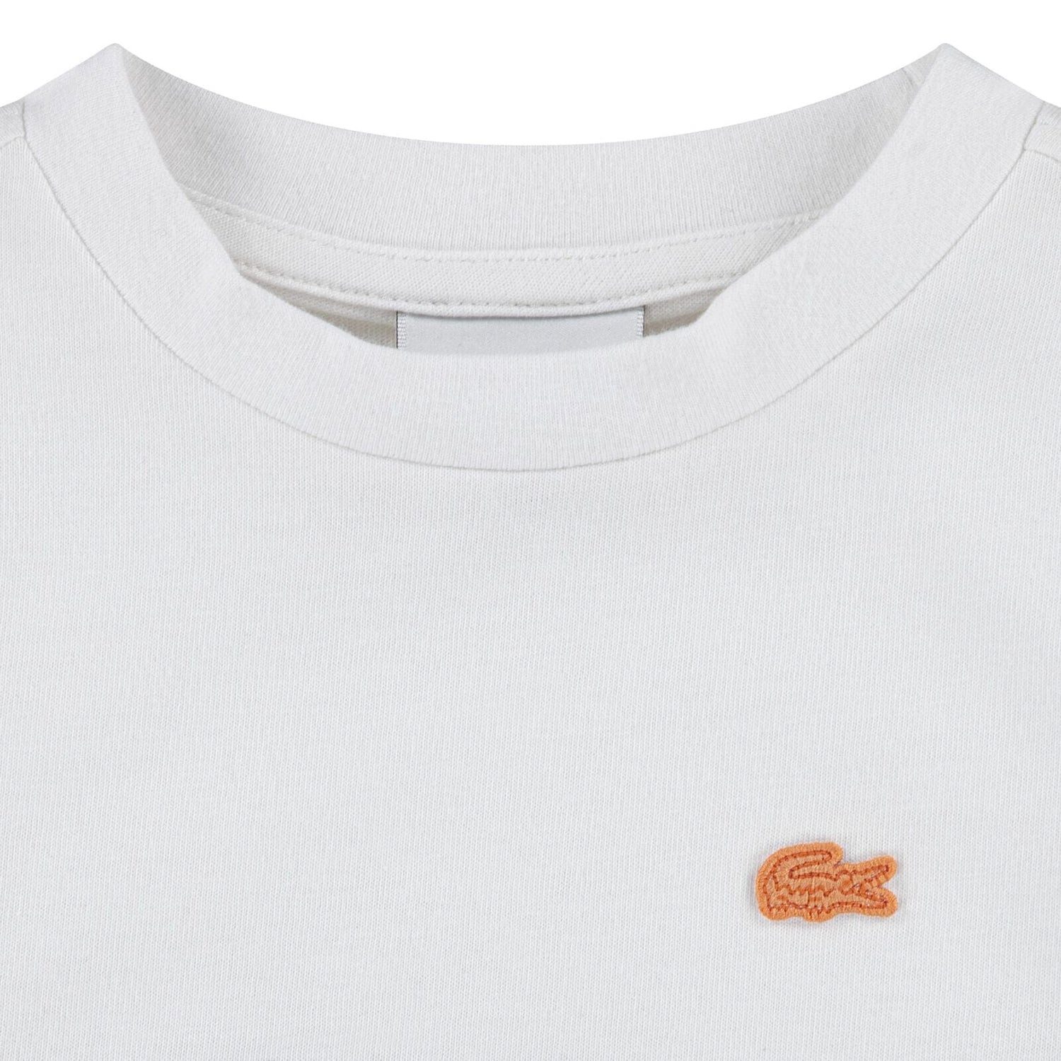 Lacoste T-Shirt Lacoste Kids T-Shirt “Watercolor Croc” – Weiß