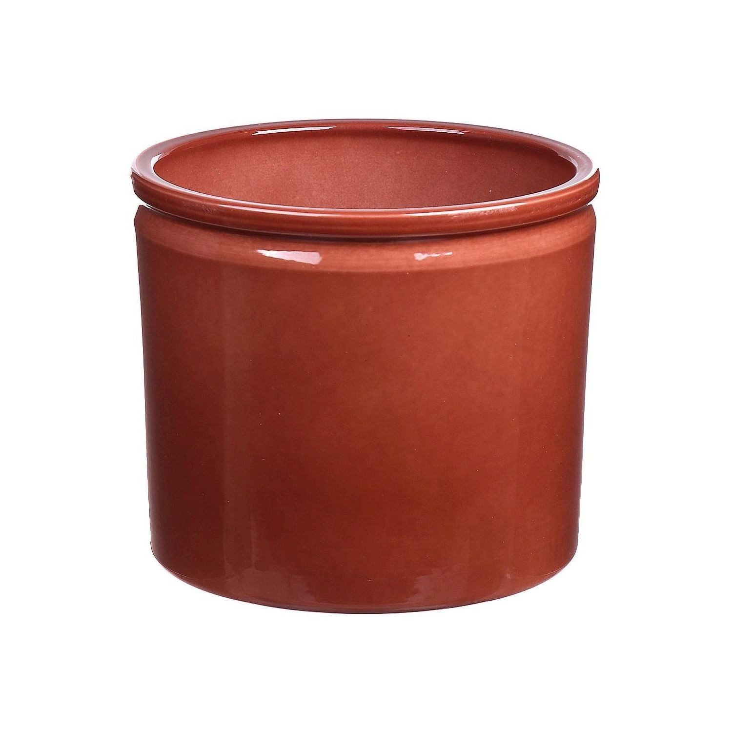 INNA-Glas Blumentopf Keramiktopf ALCHIBA, rotbraun, 25,7 cm, Ø 27,8 cm