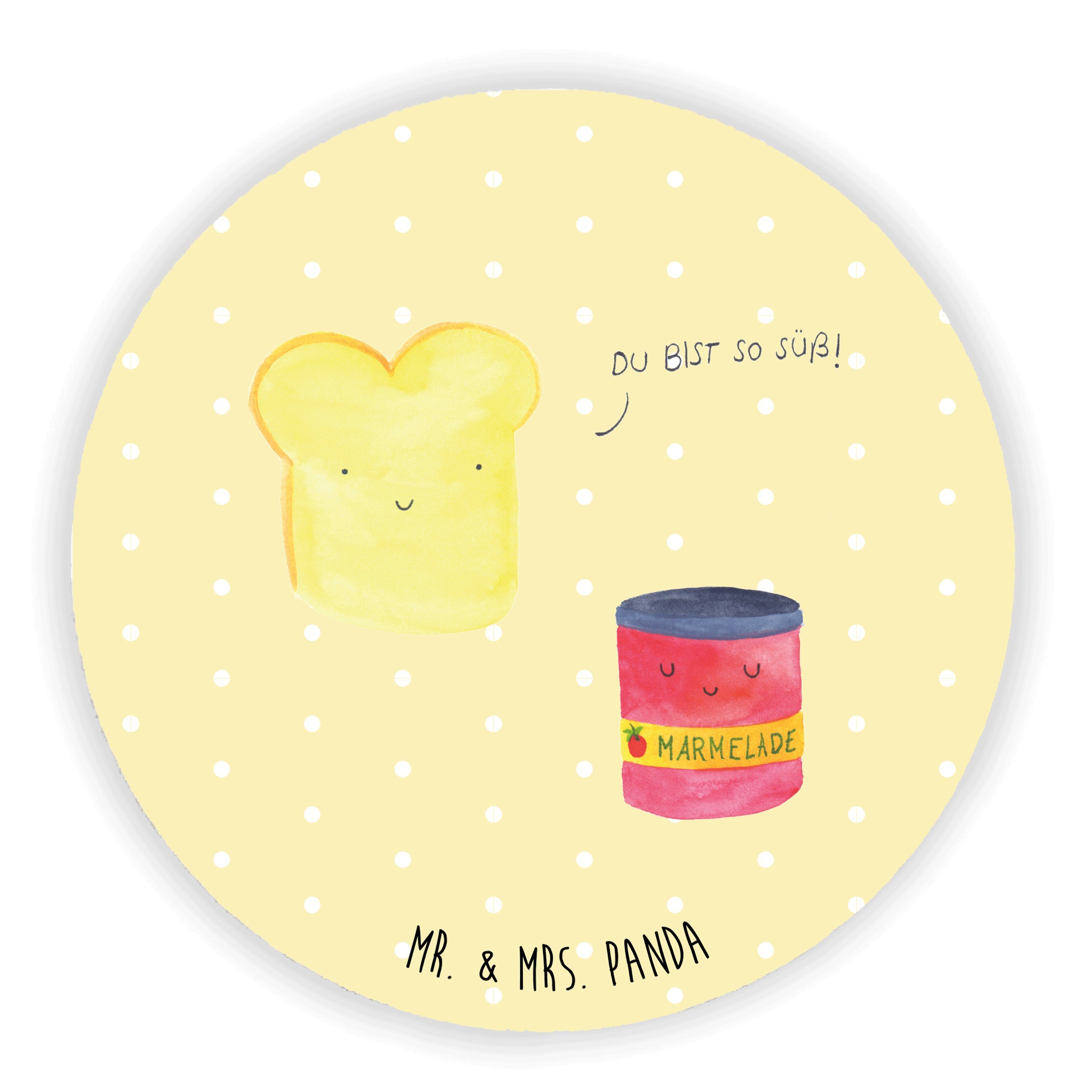 Mr. & Mrs. Panda Toast & Marmelade Gelb Pastell Geschenk