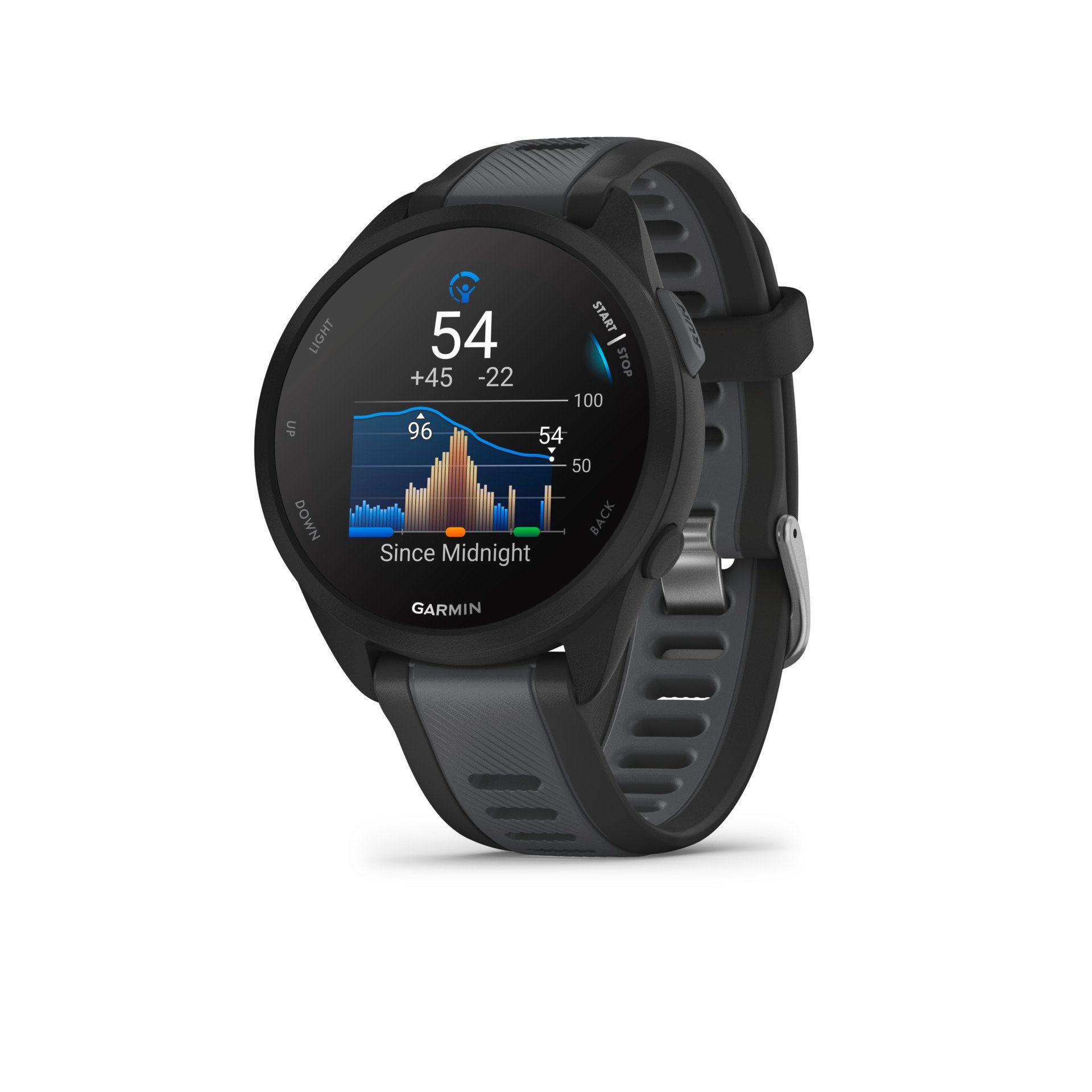Garmin Forerunner 165 Smartwatch (3,04 cm/1,2 Zoll, Garmin), smarte Laufuhr, Garmin Coach, Tracknavigation, Wettkampfkalender