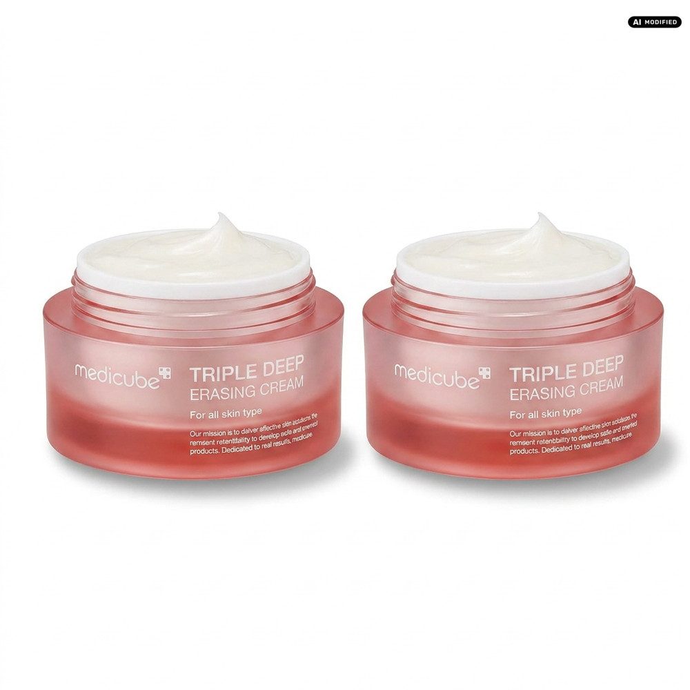 Medicube Gesichtsserum Medicube Triple Collagen Cream 2er Set, Praktisches Vorrats-Set mit zwei Pflegecremes