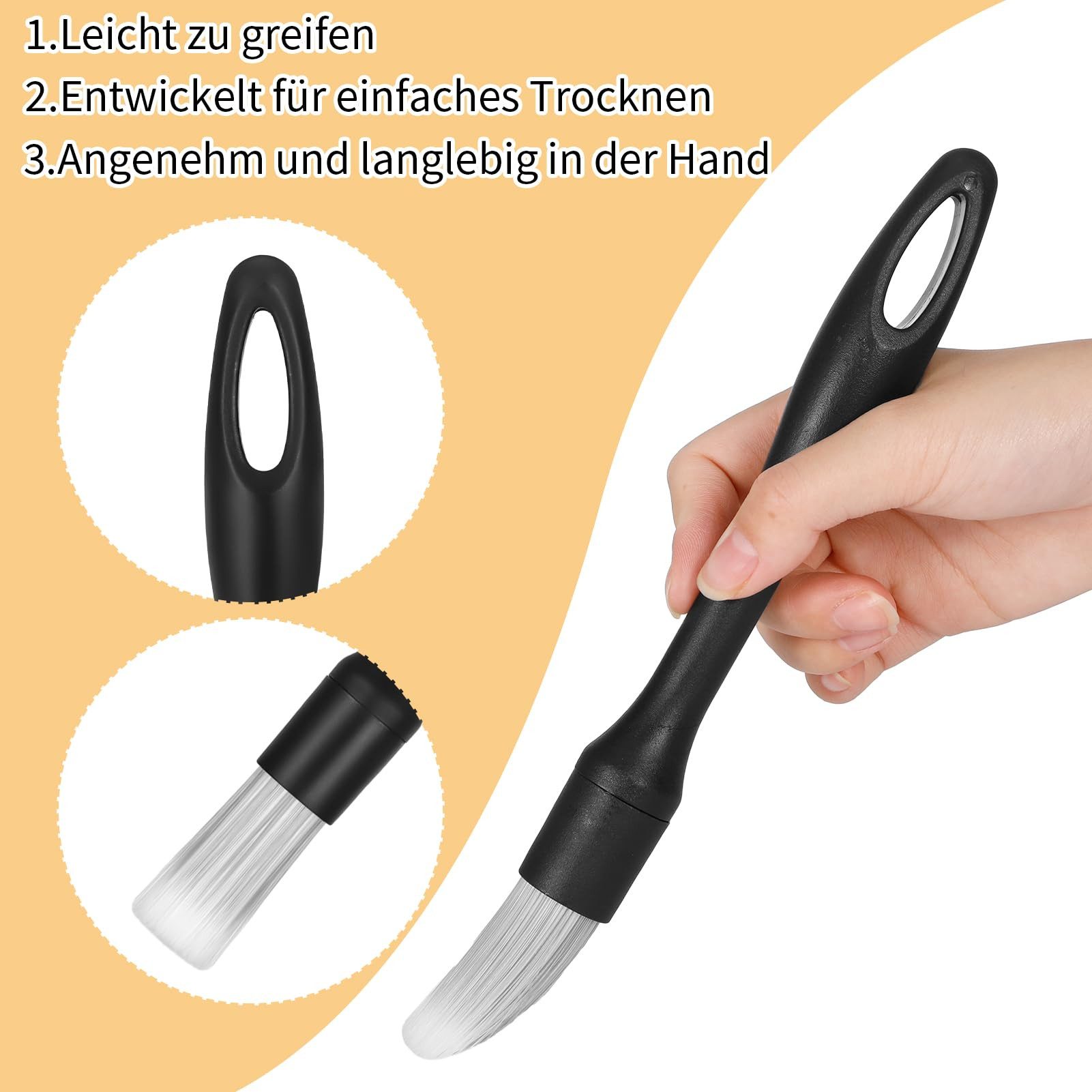FOUORTUNATE-BEE Autowaschbürste 5 Stück Auto Detailingbürste, Auto Innenreinigung Weiche Bürste, Auto, Felgen, Alufelgen, Innenraum, Motorrad