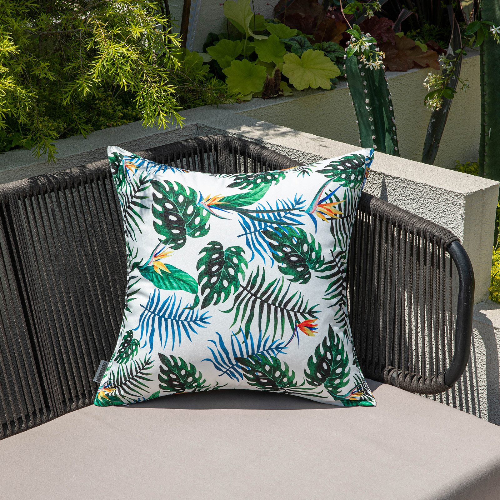 Jibenhome Kissenbezüge Outdoor wasserdichte Kissenbezug, Sofa Couch Wetterfeste Kissenhülle, (4 Stück), 45 x 45, für Outdoor Balkon Terrasse Patio Garten Bauernhaus Dekor