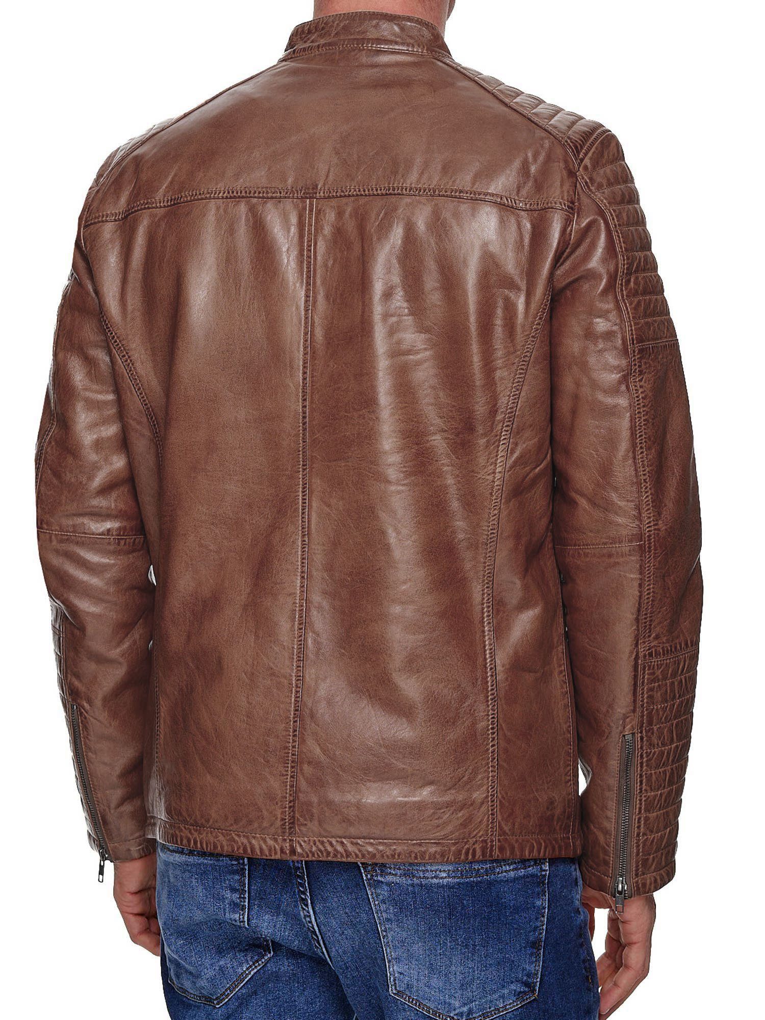 Tazzio Lederjacke 19709 Herren Echtleder Leder Jacke im Biker-Look – Bild 3 von 3