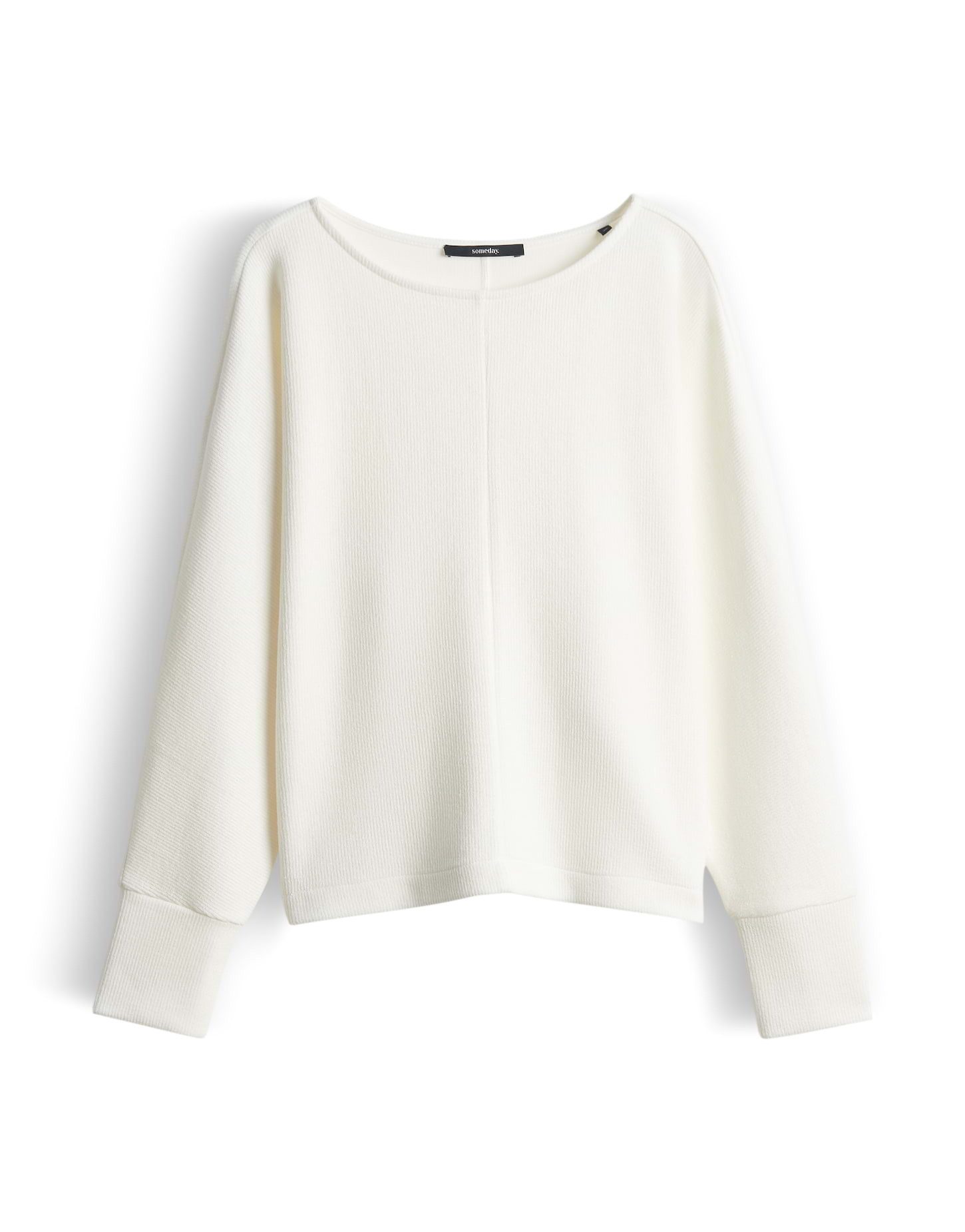 someday Sweatshirt UTIBBY TEXTURE Loose im Viskosemix weite Passform, schmal zulaufend, Rippstruktur, elastischer Stoff