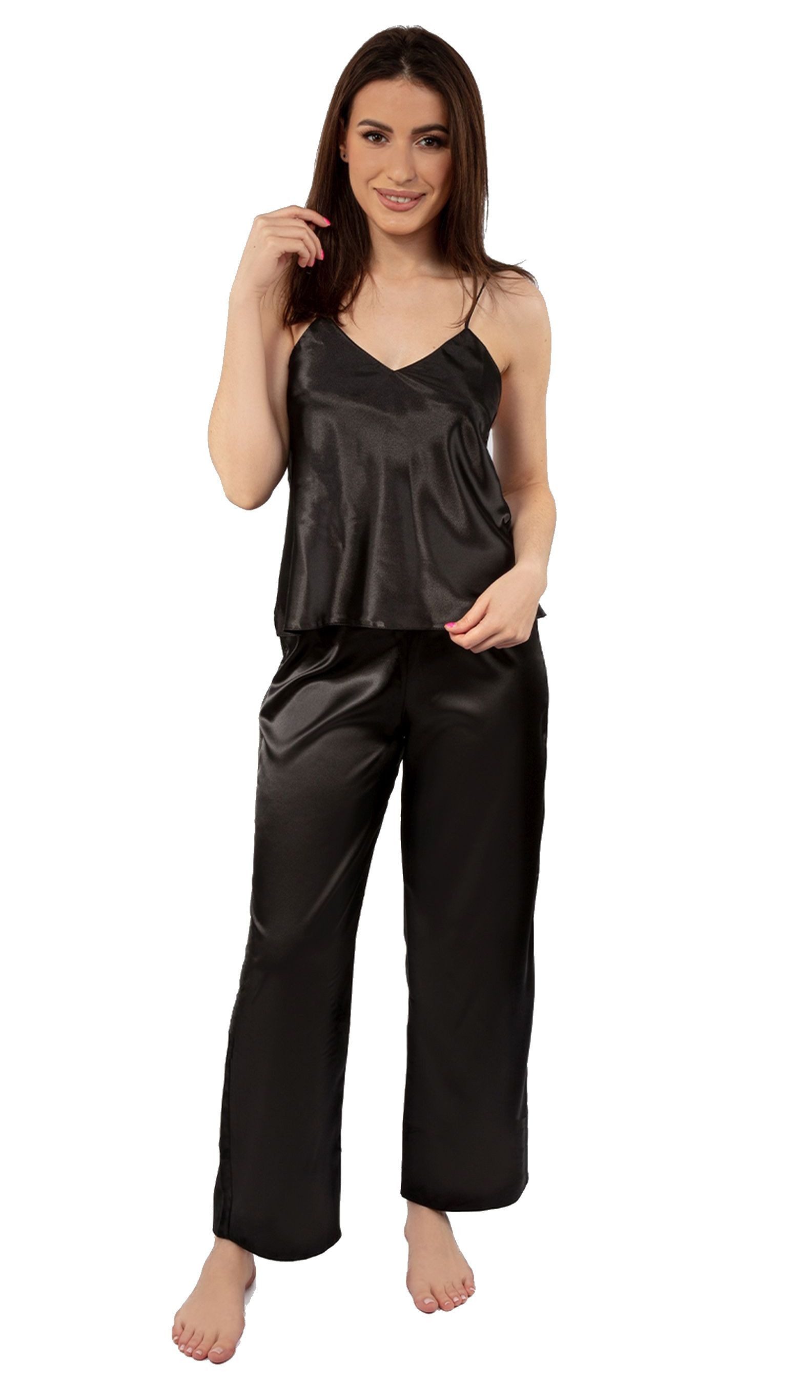 DKaren Schlafanzug Damen Satin Schlafanzug Pyjama günstig online kaufen