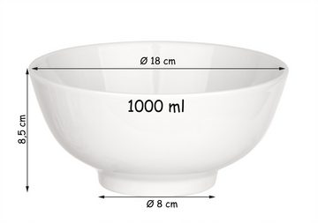 BigDean Salatschüssel 6er Set Salatschalen groß 1000ml Müslischalen18x8,5cm, (6-tlg)