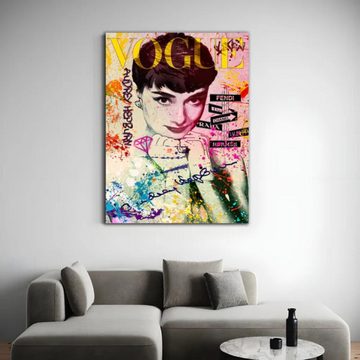 Art100 Leinwandbild Audrey Hepburn Pop Art Leinwandbild Kunst