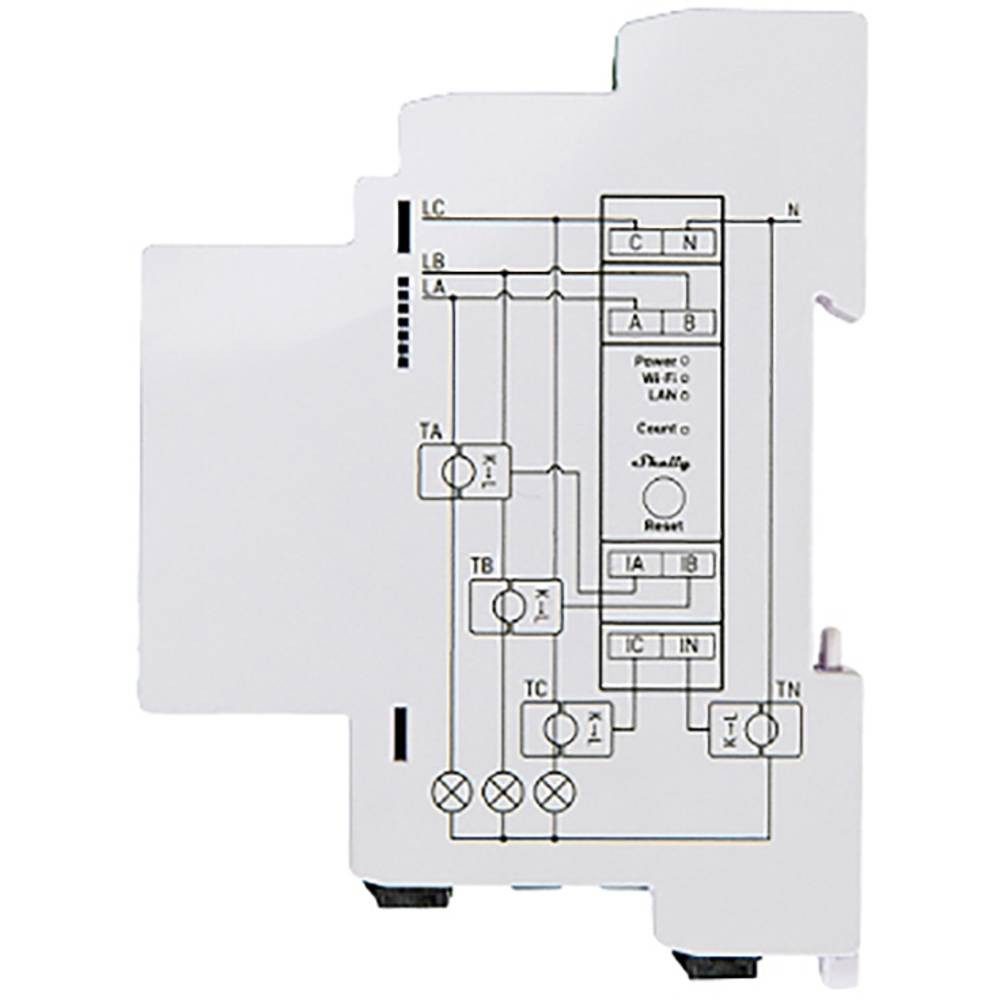 Shelly WLAN & LAN Stromzähler ALL_SHELLY_PRO_3EM Smart-Home-Steuerelement, mit Messfunktion