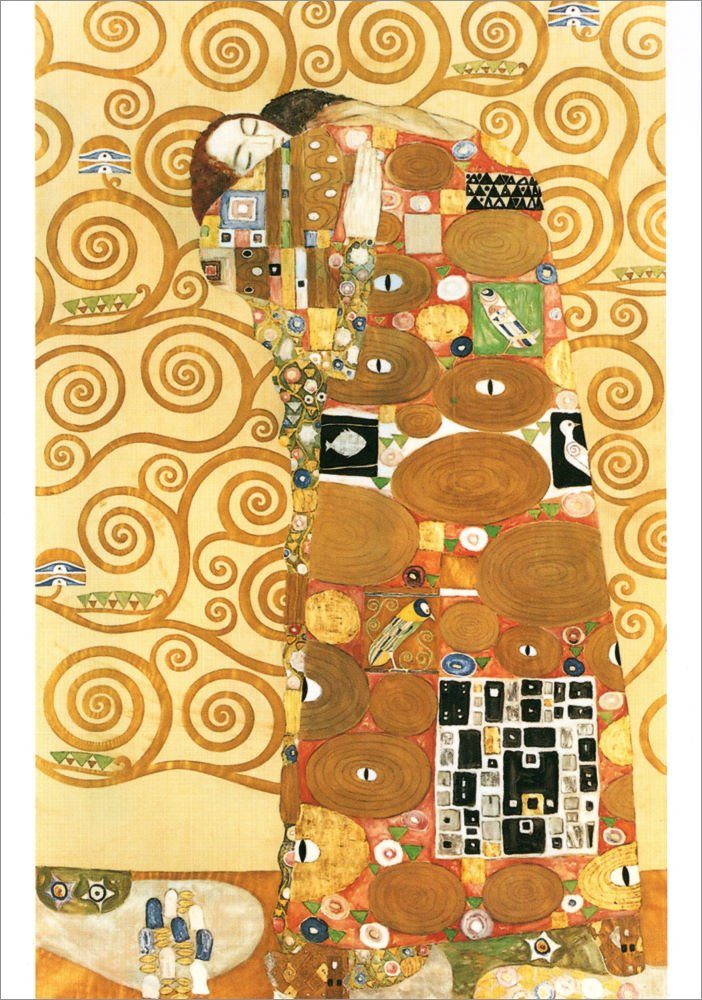 Postkarte Klimt Kunstkarte "Die Erfüllung" Gustav