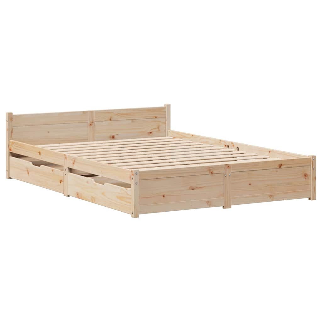 vidaXL Bett Massivholzbett ohne Matratze 120x200 günstig online kaufen