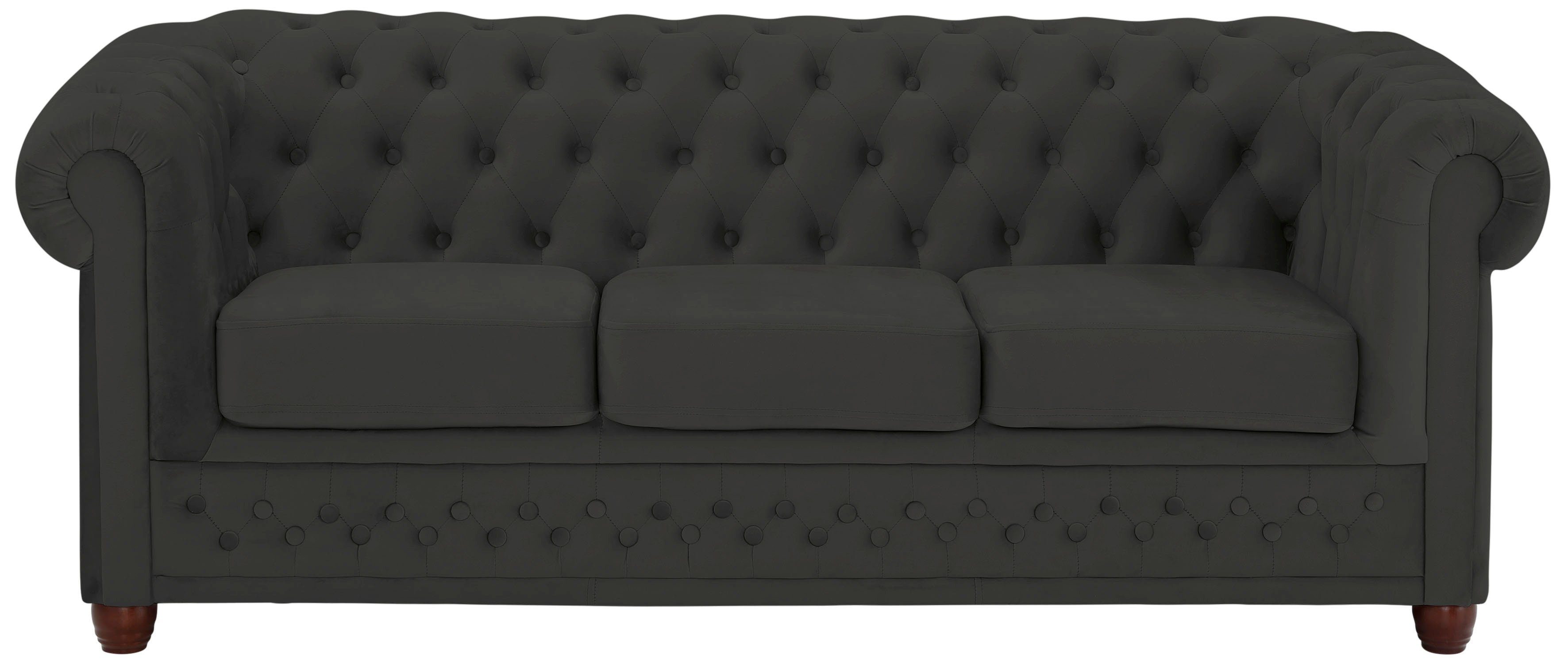 Home affaire Chesterfield-Sofa New Castle, mit hochwertiger Knopfheftung in Chesterfield-Design, B/T/H: 203/86/72