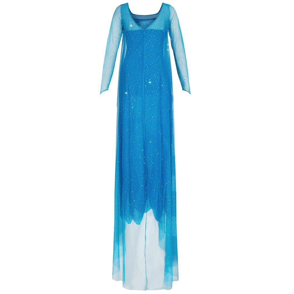 Katara Partyanzug Prinzessin Kostümkleid Eiskönigin Elsa für Damen, Abendkleid, Frozen, Kostüm, Fasching, Karneval, Frauen, Erwachsene