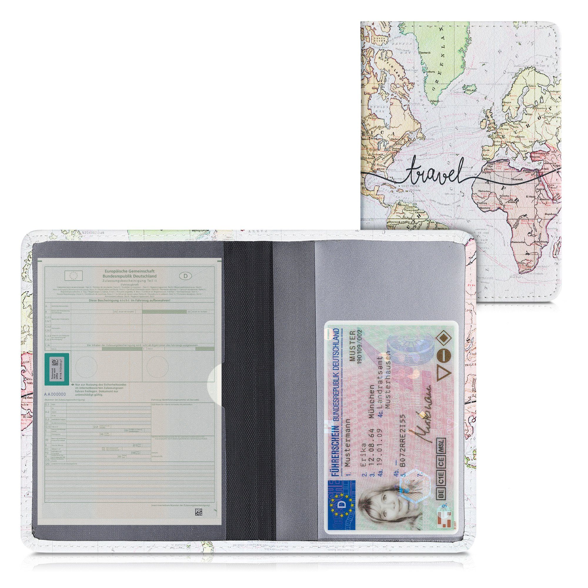 kwmobile Etui Fahrzeugschein Hülle mit Kartenfächern, günstig online kaufen
