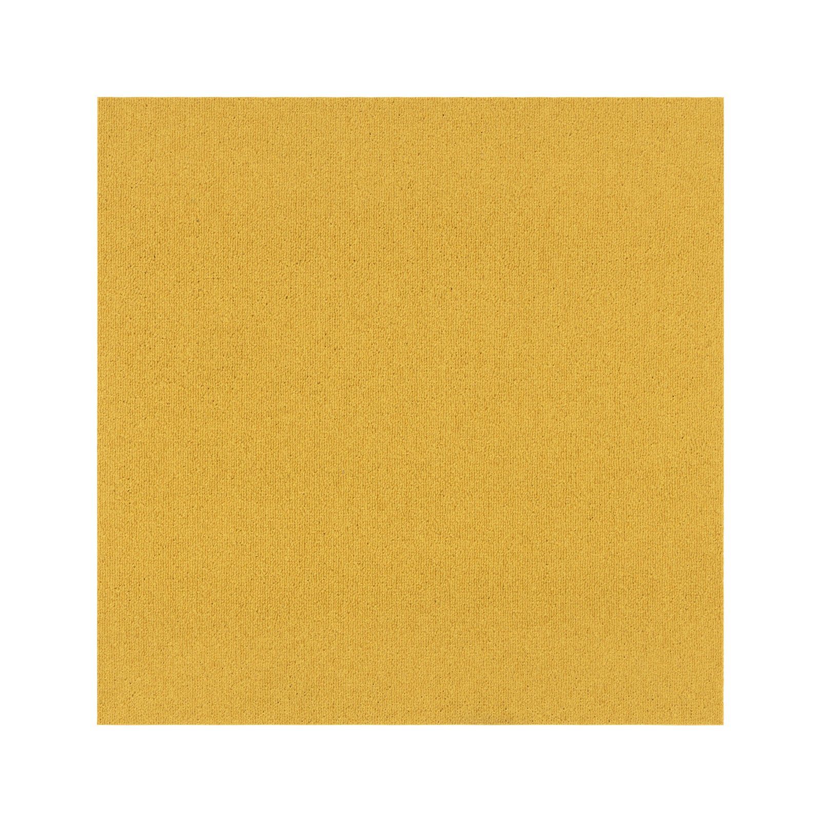 5.2 mm Teppichfliese Höhe: cm, Nottingham, verschiedene 50x50 Fliese, Farben, Gelb Bodenschutz, Karat,