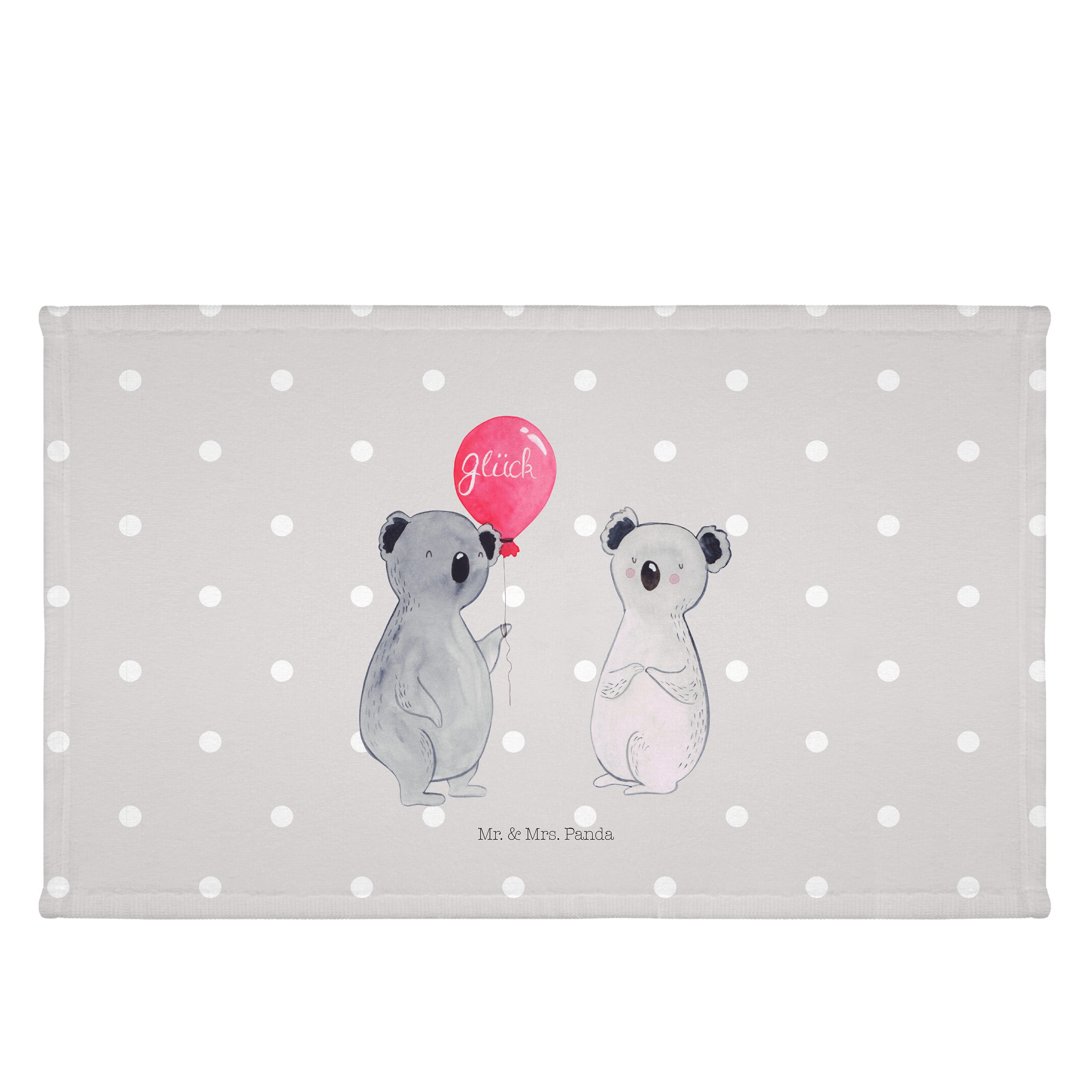 - Pastell Panda Luftballon Mr. (1-St) Handtuch, - Handtuch Koalabär, Koala & Geschenk, Sport Grau Mrs.