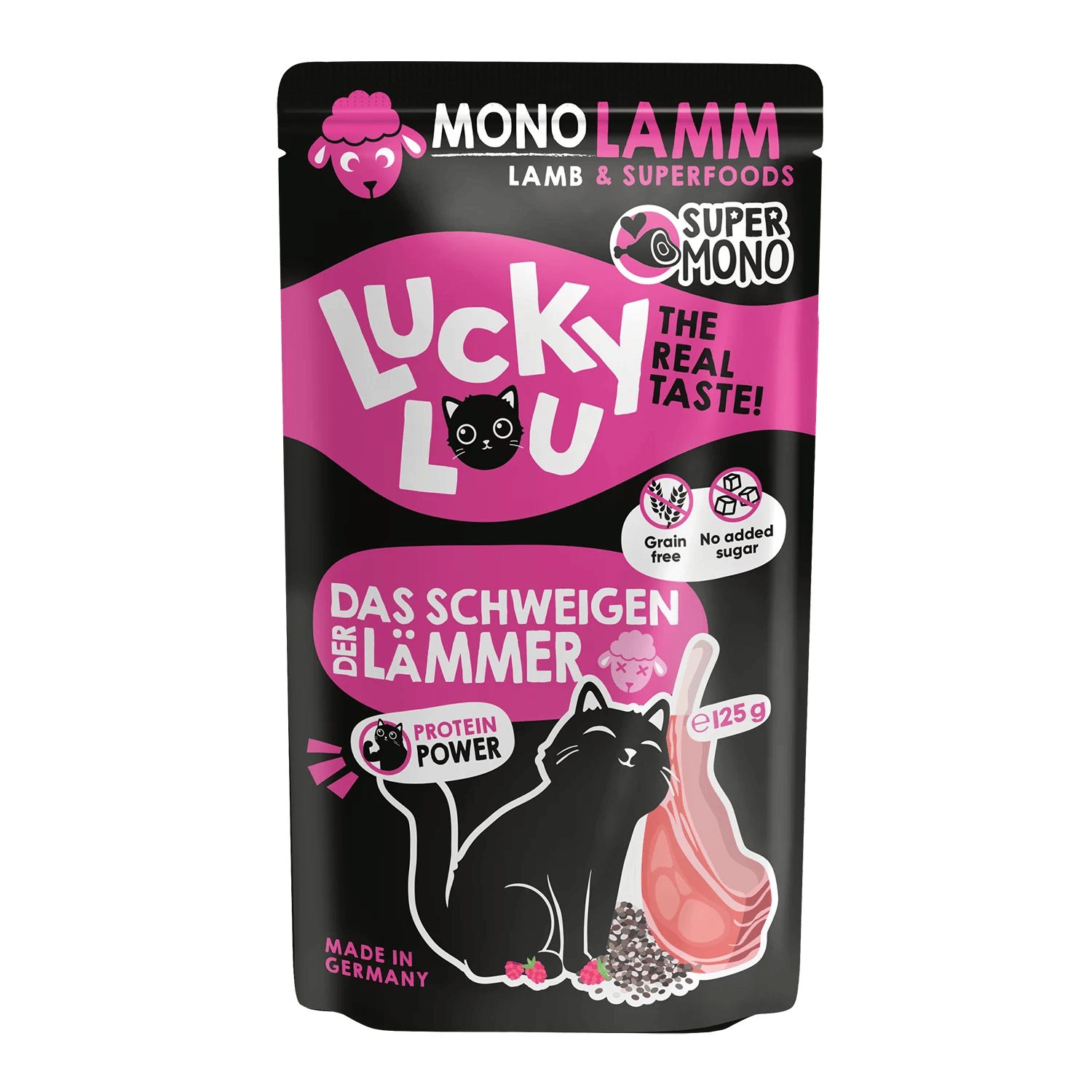 Lucky Lou SuperMono Lamm, für: Katzen, Getreidefrei