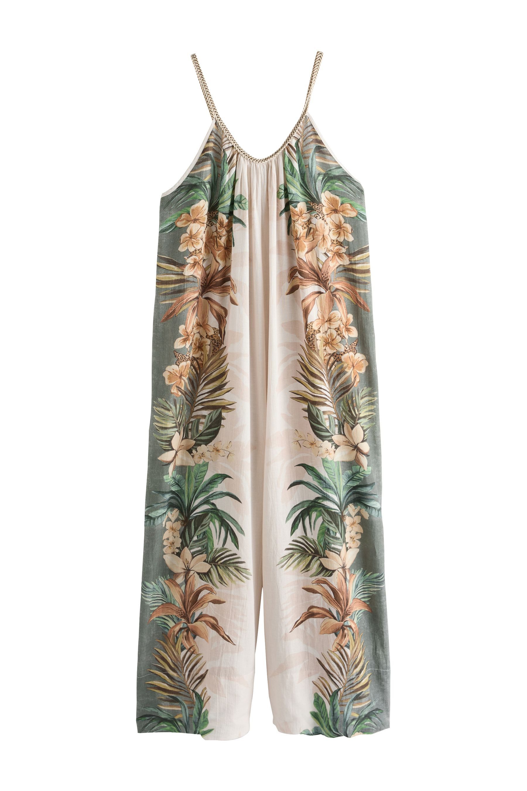 Next Jumpsuit Jumpsuit mit Trägern und weitem Beinschnitt (1-tlg)