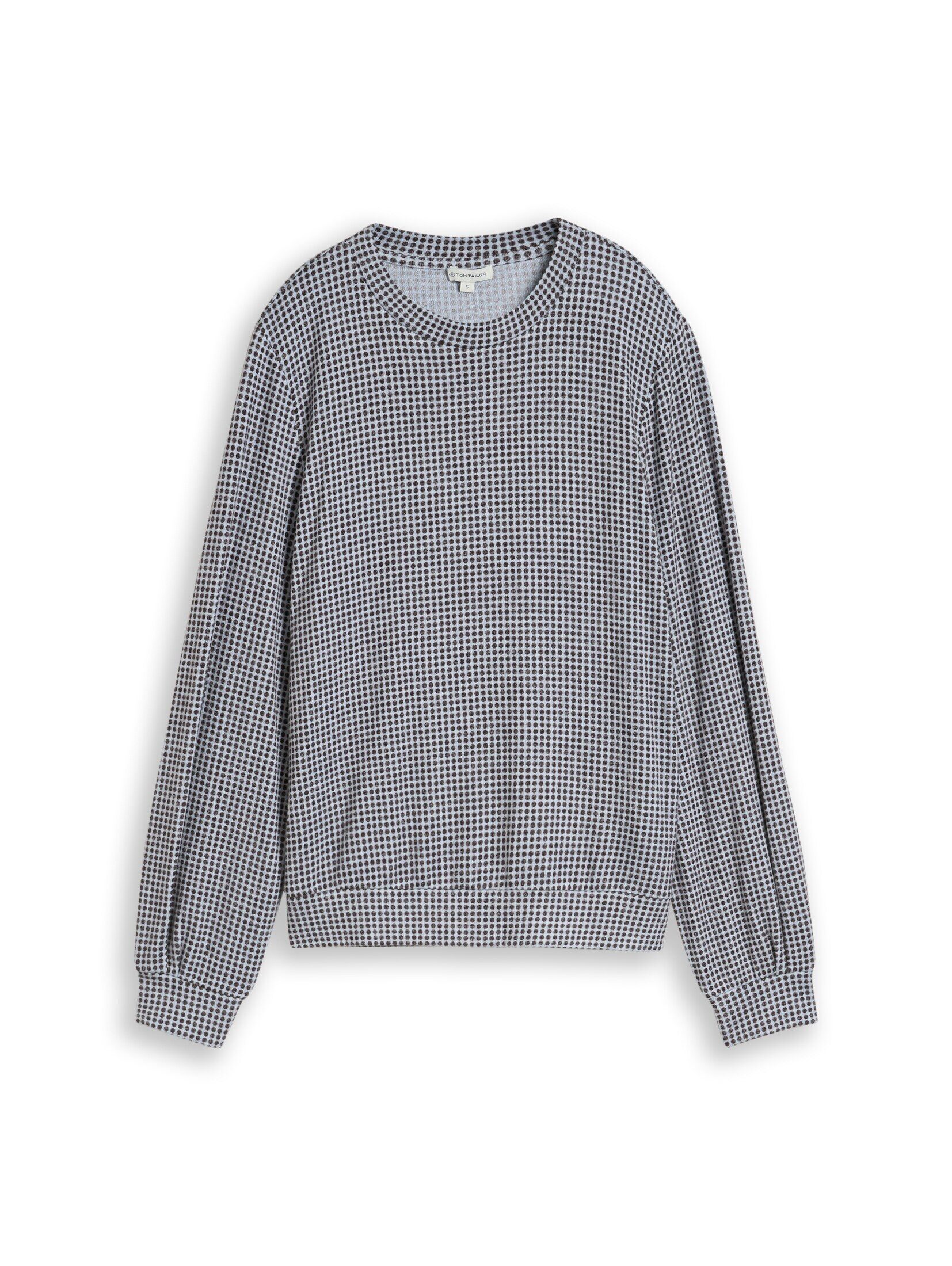 TOM TAILOR Langarmshirt T-Shirt (im Einserpack) Cosy Langarmshirt mit Muster