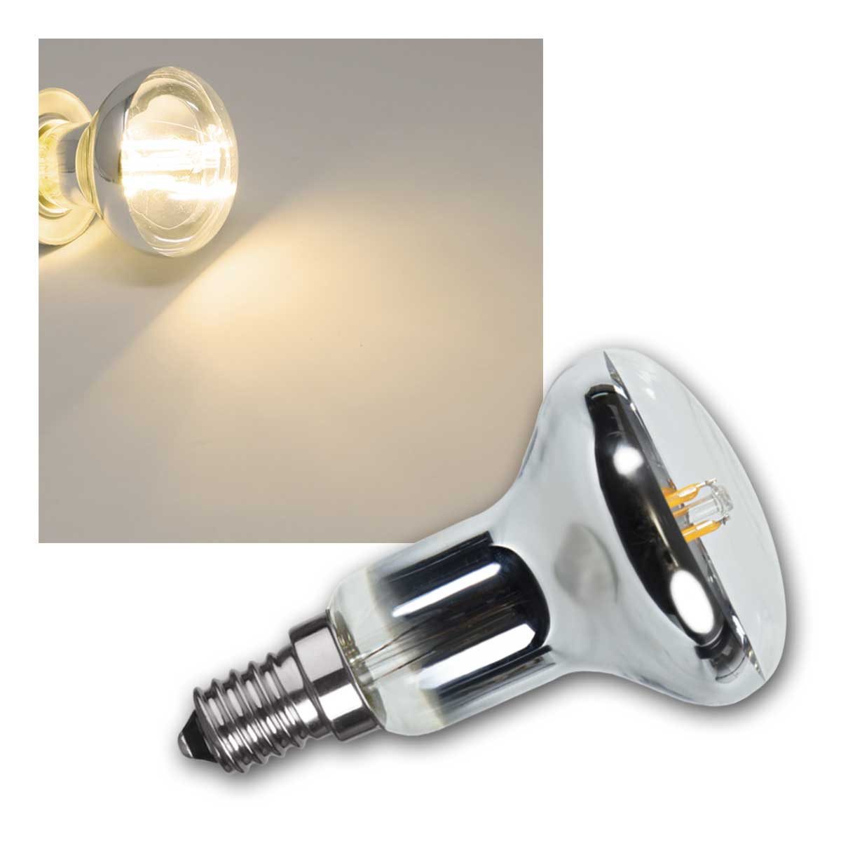 STAR TRADING LED-Leuchtmittel E14 LED-Reflektorstrahler R50 ww 170lm 2,5W dimmba, warmweiß