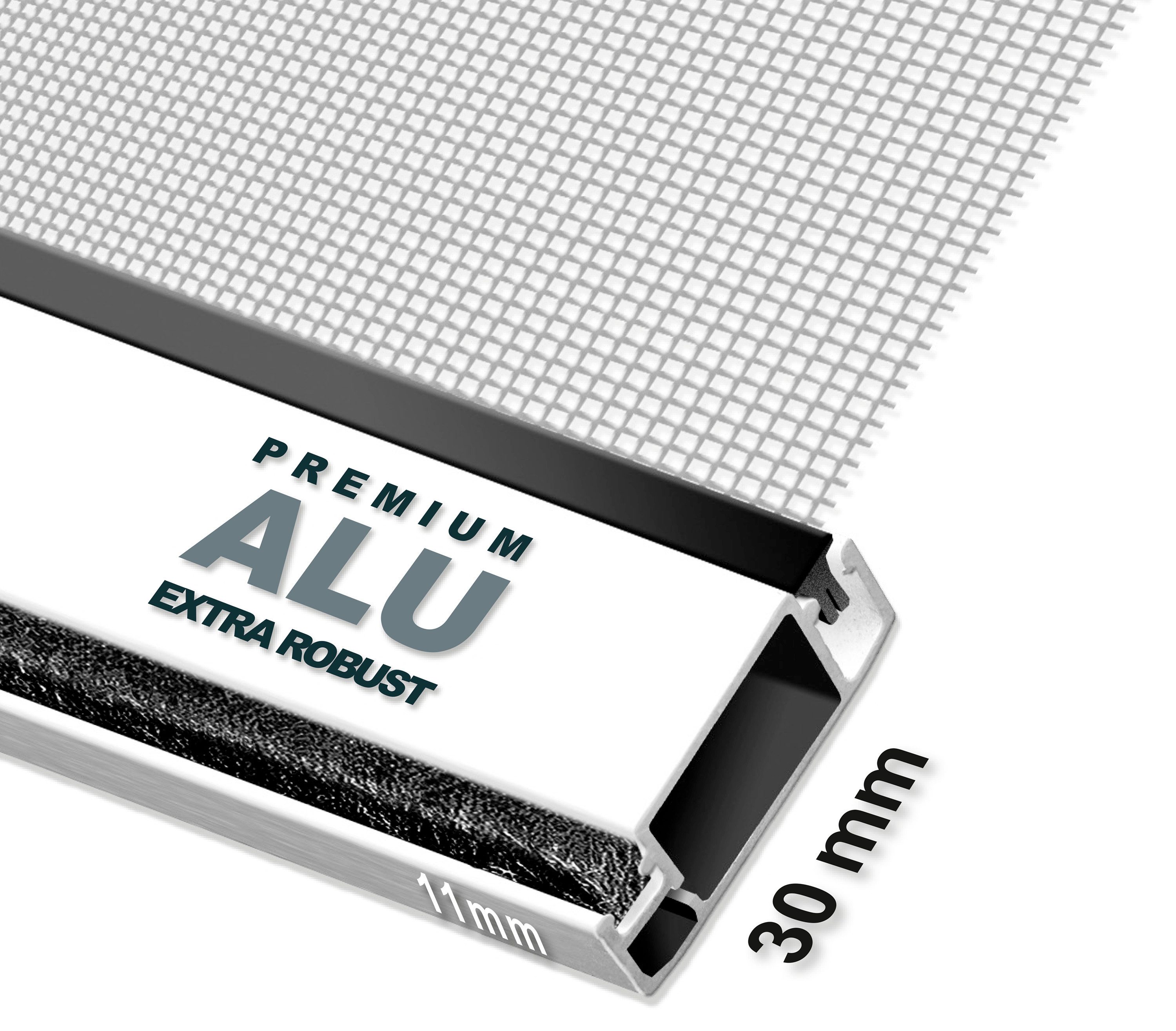 SCHELLENBERG Insektenschutz-Fensterrahmen Fliegengitter Fenster Premium, (Set, 1-St), mit Rahmen aus Aluminium in anthrazit und weiß, 140 x 150 cm