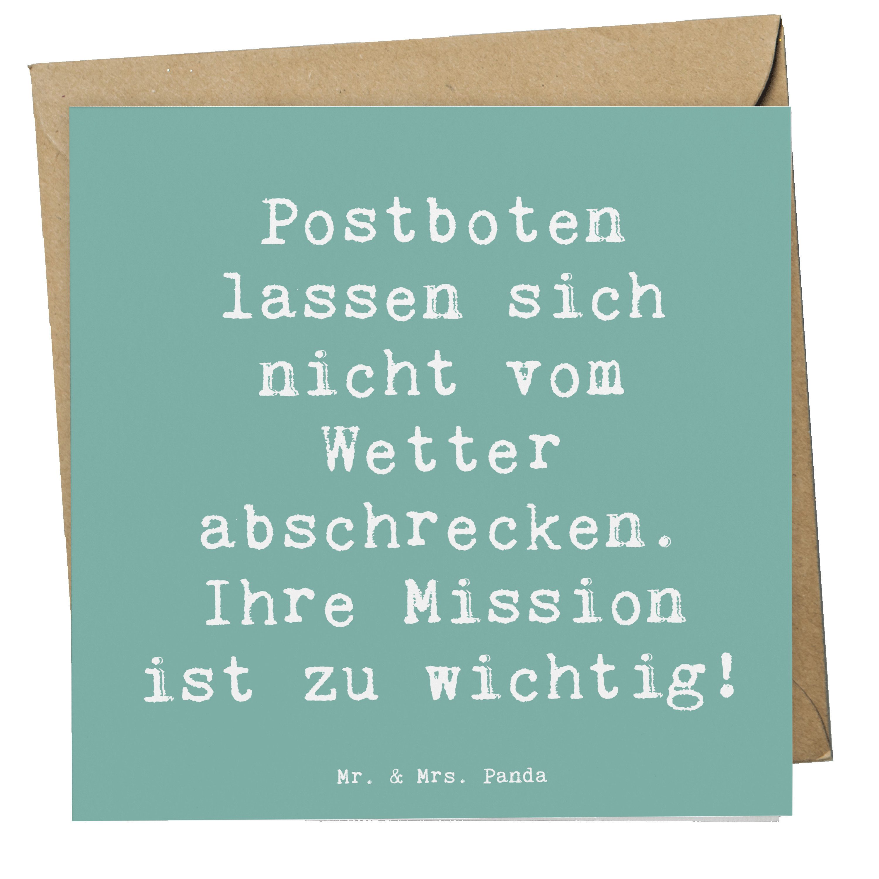 Grußkarte Postbote Held - Meeresbrise - Geschenk, unerschütterliche Entschlosse