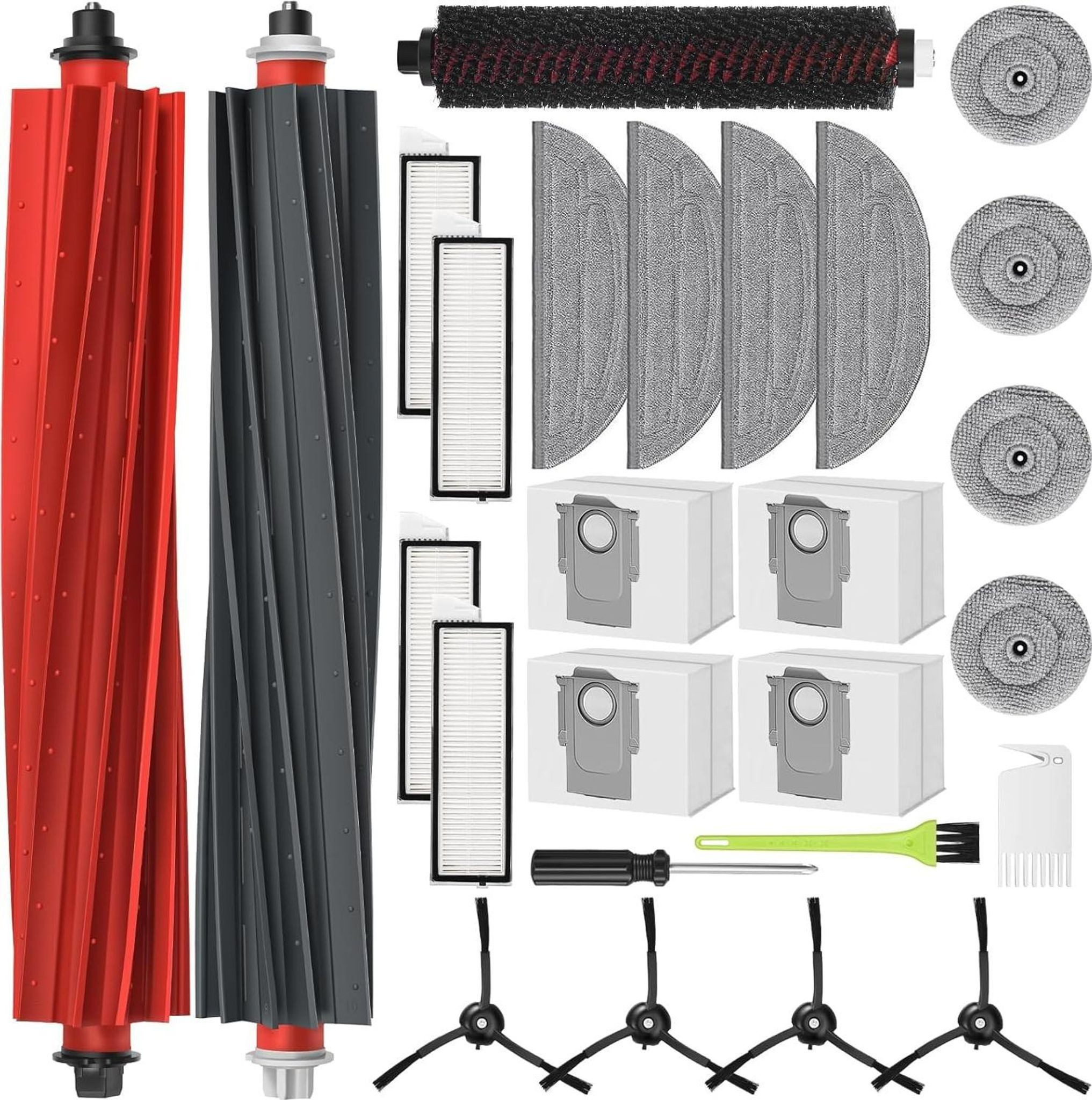 Staubsaugerzubehörtasche Zubehör für Roborock MaxV Ultra Ersatzteile Set