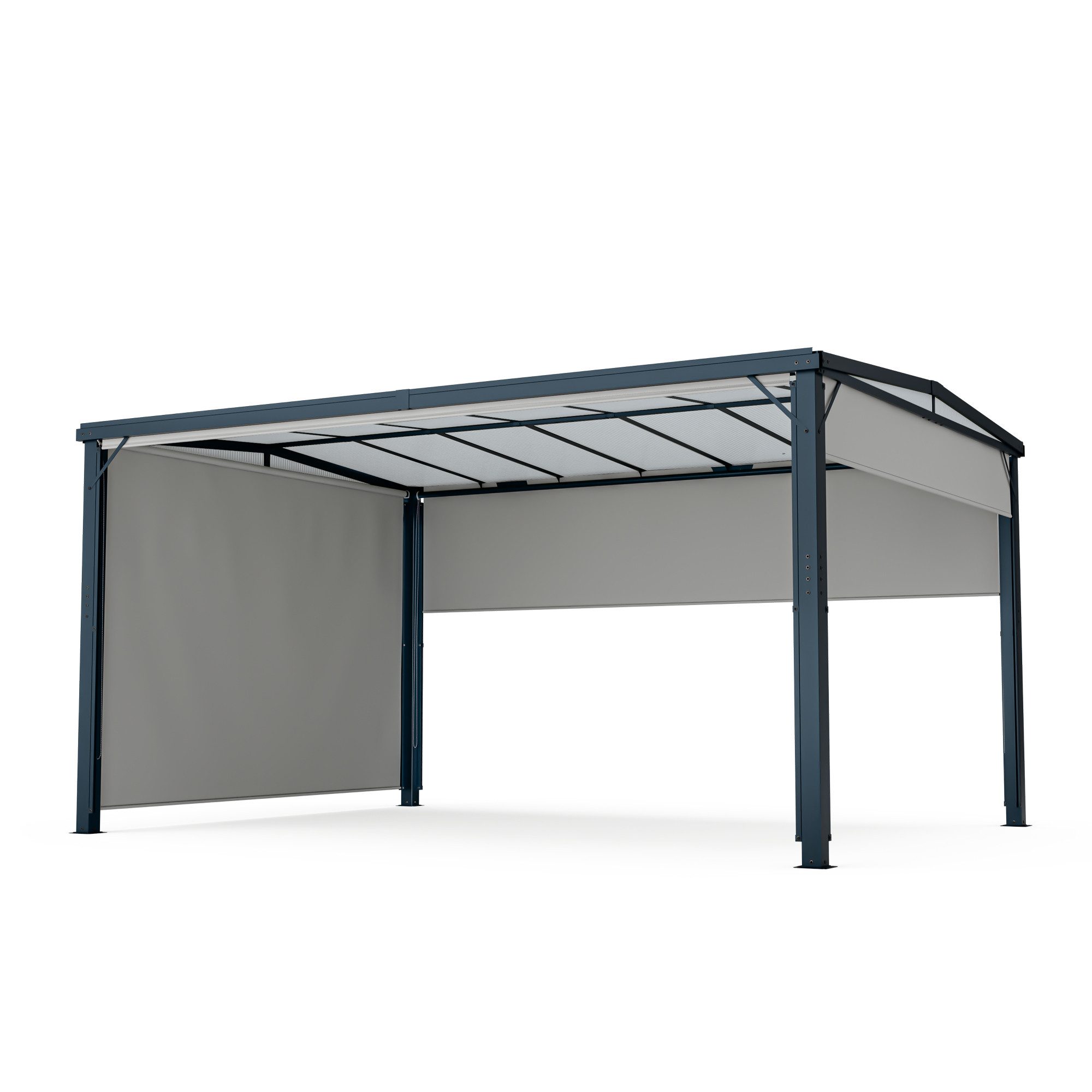 blumfeldt Pavillon Solid Sky, (Set), Gartenpavillon Outdoor Garten mit Seitenteilen Stahl 212,5x295x395 cm