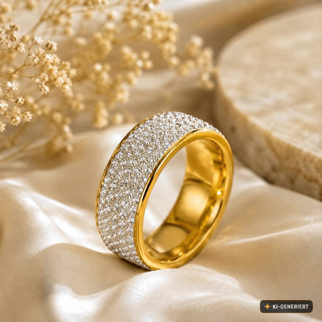 Taffstyle Fingerring Kristallring Edelstahlring Glitzerring Fingerring Ring mit Kristallen (Funkelnder Kristallring – ideale Geschenkidee zum Geburtstag, Valent – Bild 5 von 5