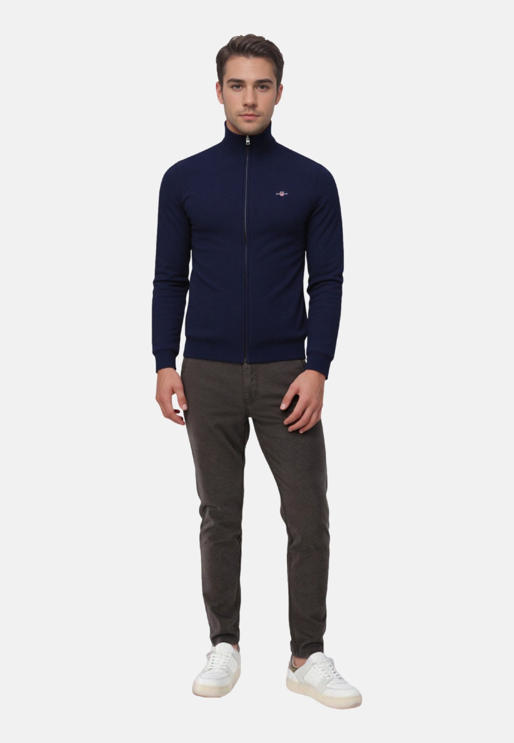 Gant Cardigan Strickjacke Cardigan Reißverschluss (1-tlg) günstig online kaufen