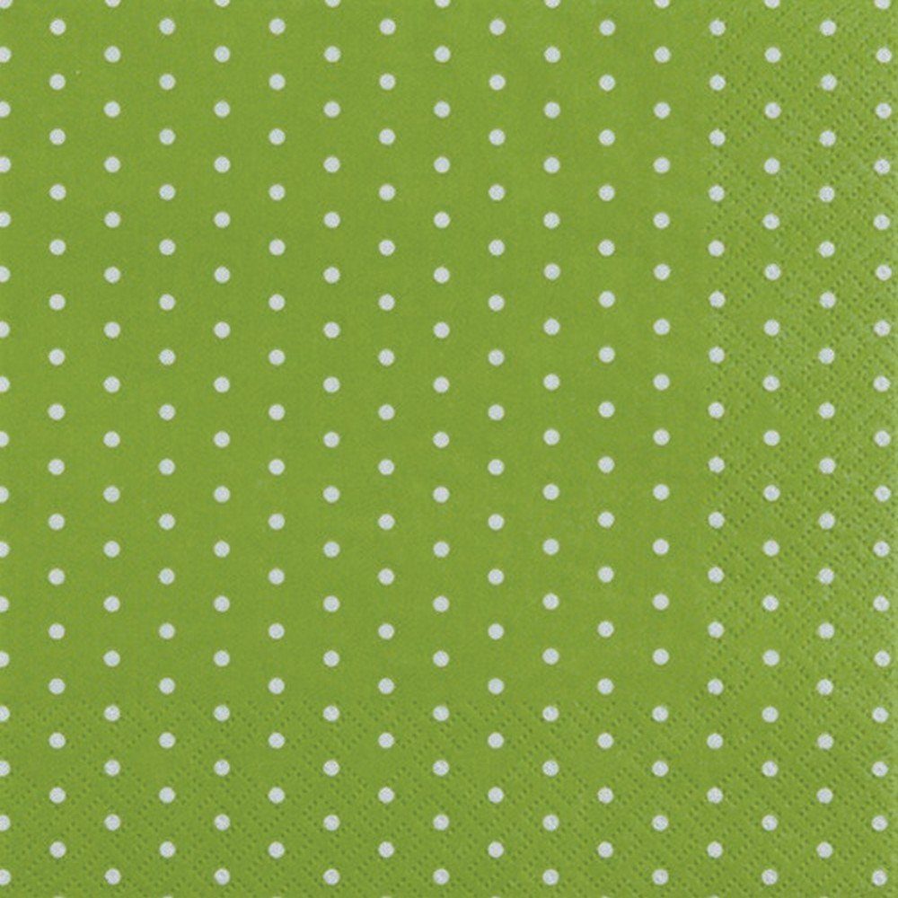 HOME FASHION Papierserviette 20 Servietten Mini Dots light green - Mini-Punkte hellgrün 33x33cm, (20 St)