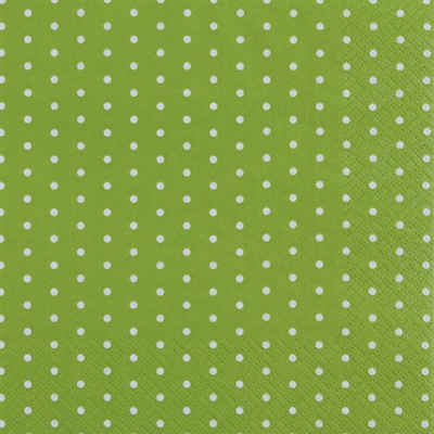 HOME FASHION Papierserviette 20 Servietten Mini Dots light green - Mini-Punkte hellgrün 33x33cm, (20 St)