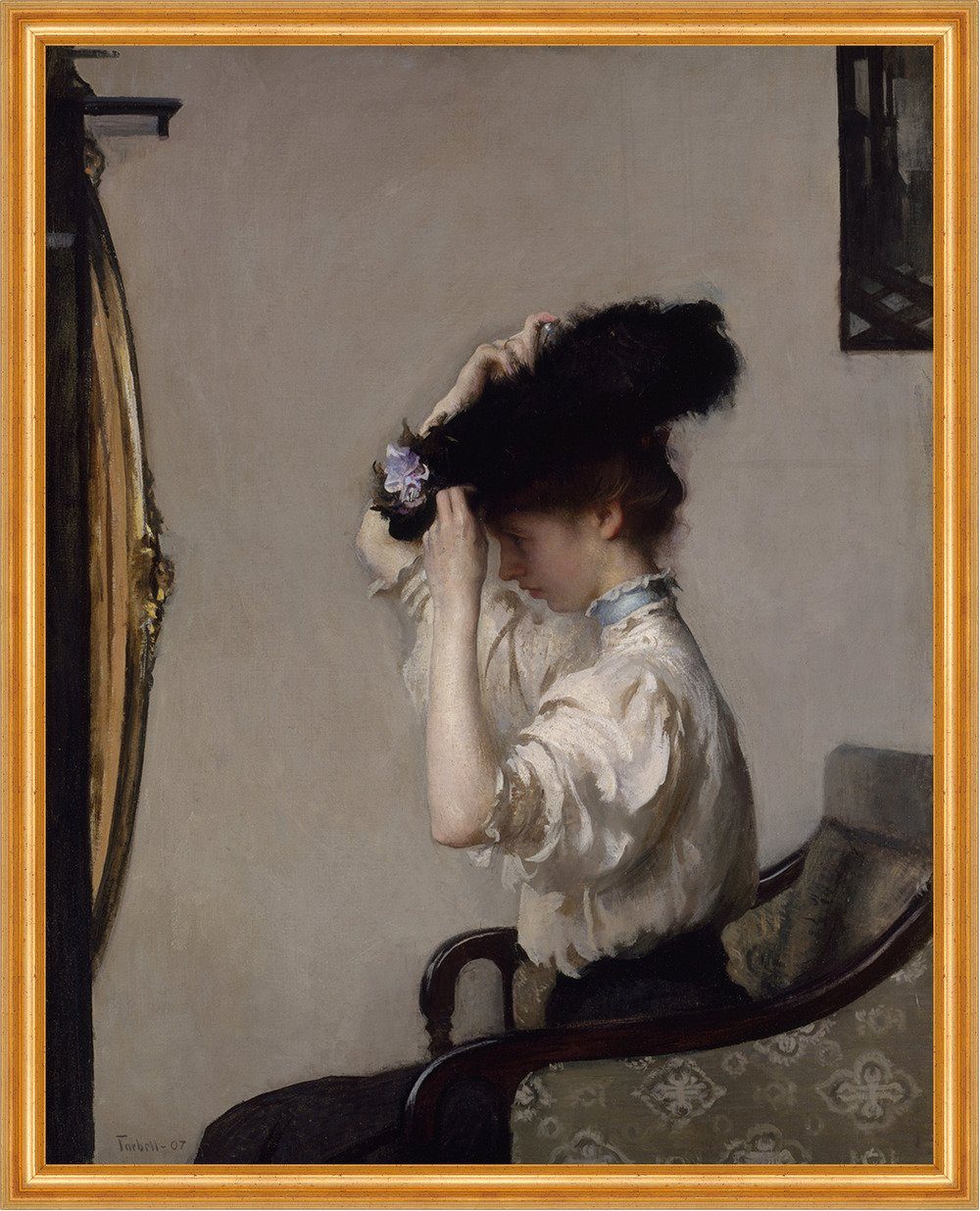 Kunstdruck Preparing for the Matinee Edmund Charles Tarbell Mode Frauen B A2 0147
