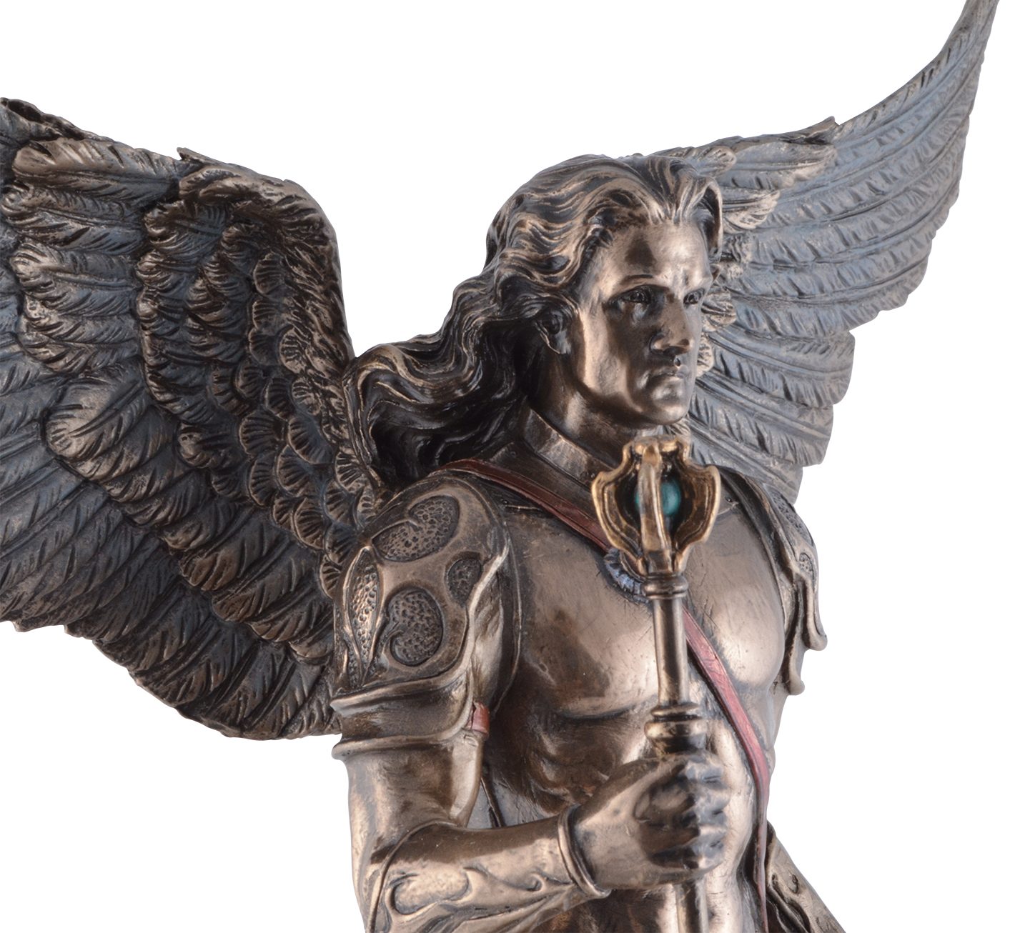 Zepter by und - und mit Veronese, coloriert, direct Vogler Dekofigur bronziert Michael Gmbh von Schwert 23x13x35cm Hand heiliger LxBxH ca. Erzengel